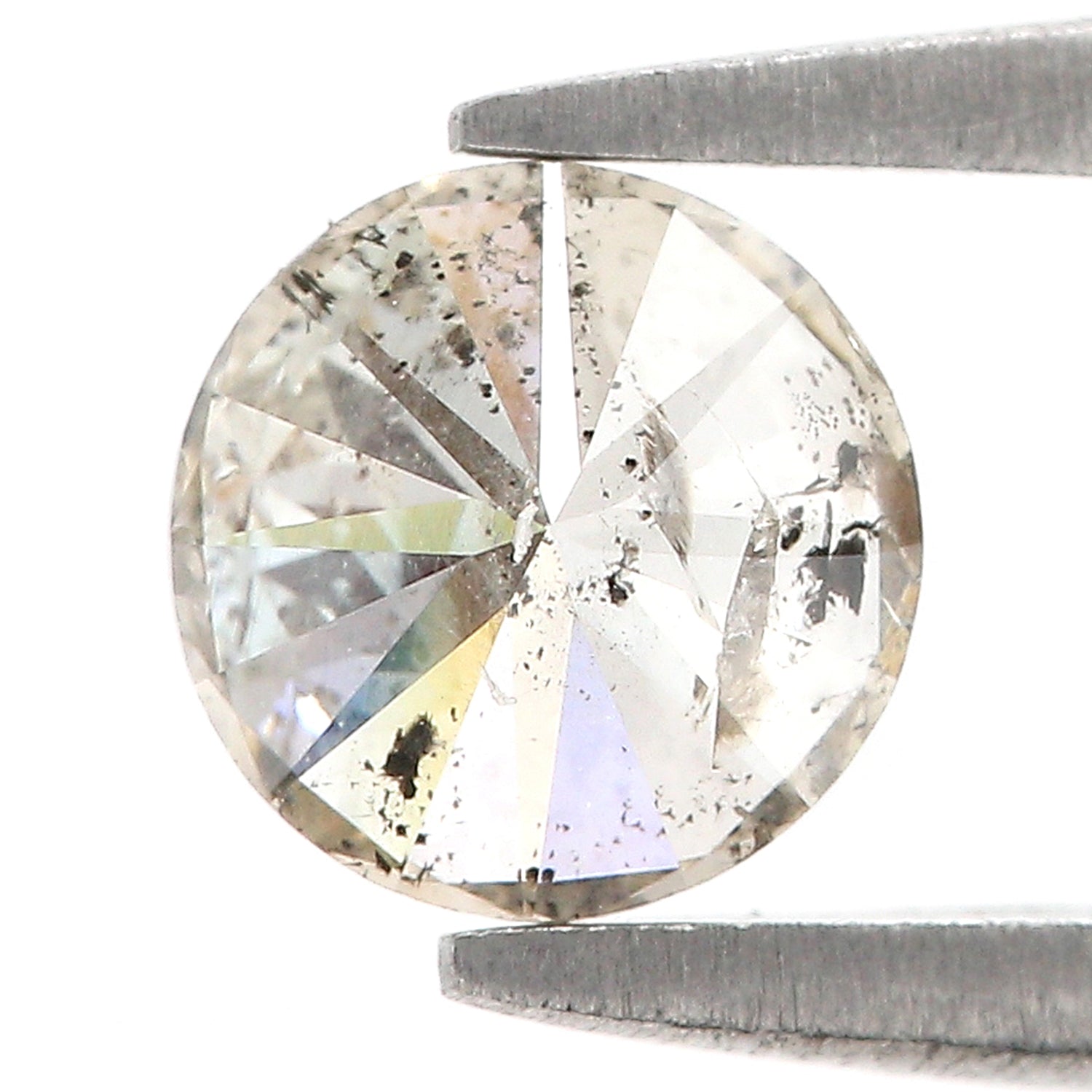 0.84 CT Natural Loose Round Shape Diamond Salt And Pepper Round Diamond 5.90 MM Natural Black Grey Color Round Brilliant Cut Diamond LQ8750
