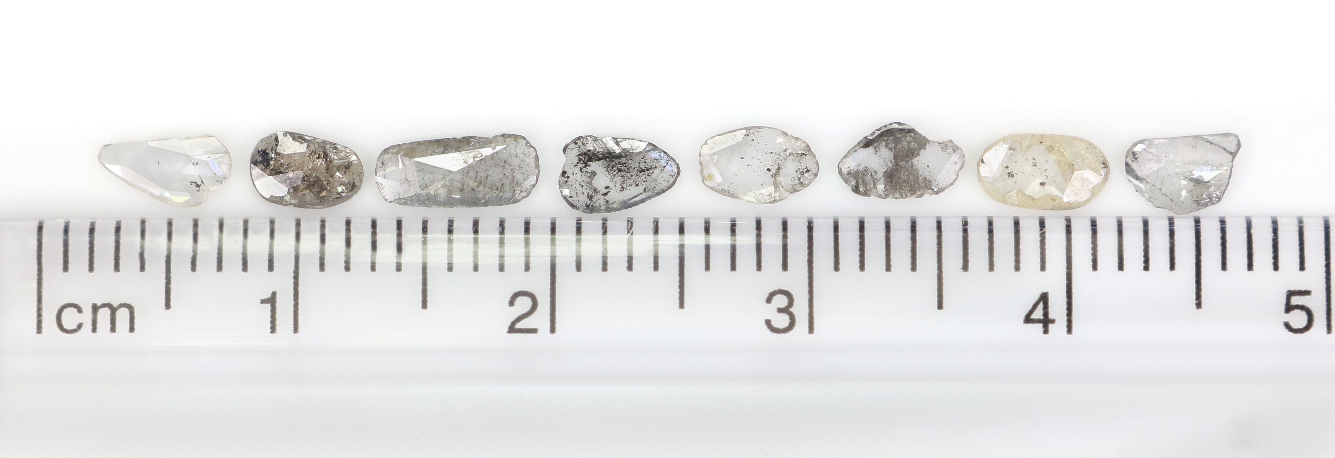 0.93 Ct Natural Loose Slice Shape Diamond Slice Salt And Pepper Diamond 4.65 MM Slice Natural Loose Diamond Slice Black Grey Diamond LQ1447