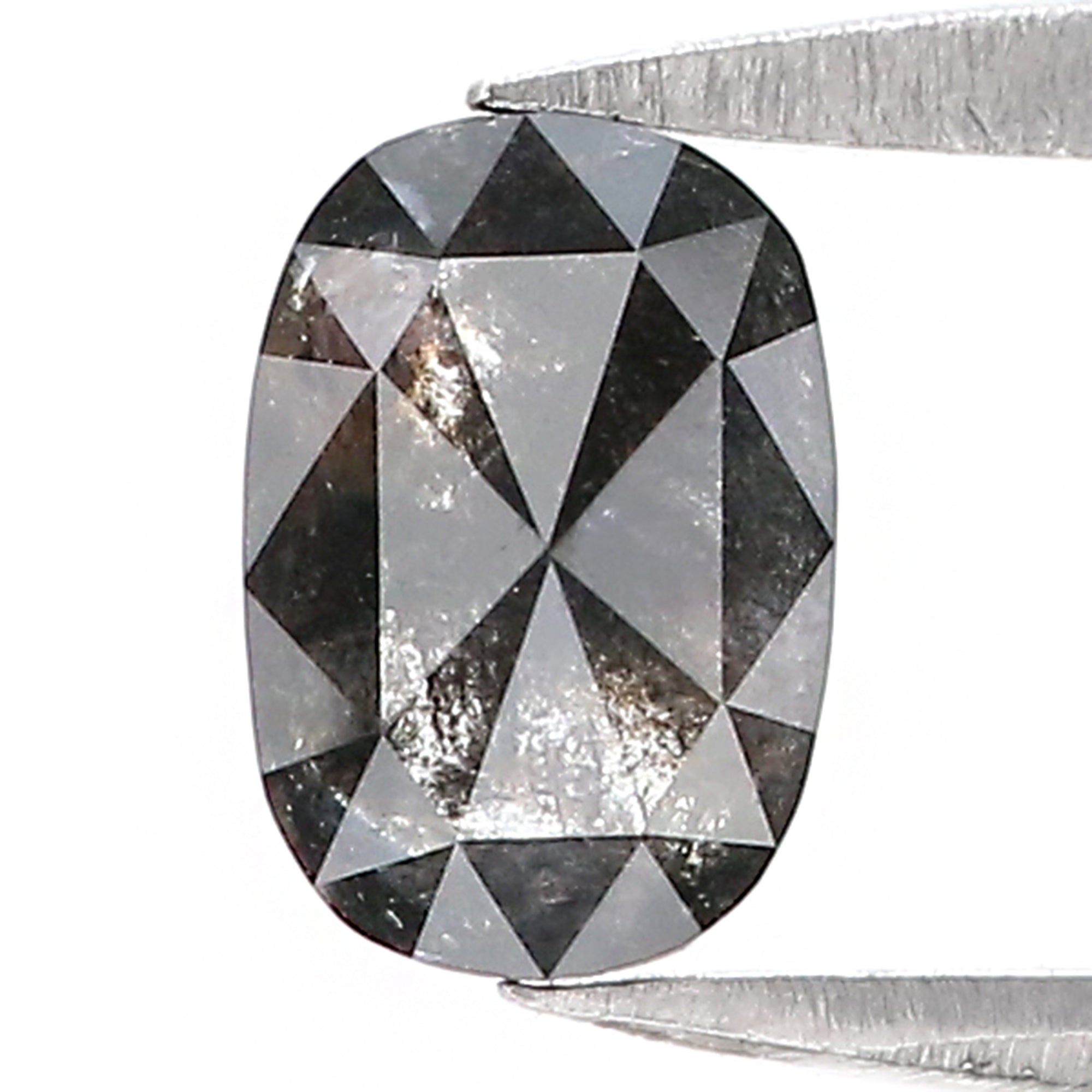 0.82 Ct Natural Loose Oval Shape Diamond Salt And Pepper Oval Diamond 6.70 MM Natural Diamond Black Grey Color Oval Rose Cut Diamond QK1066