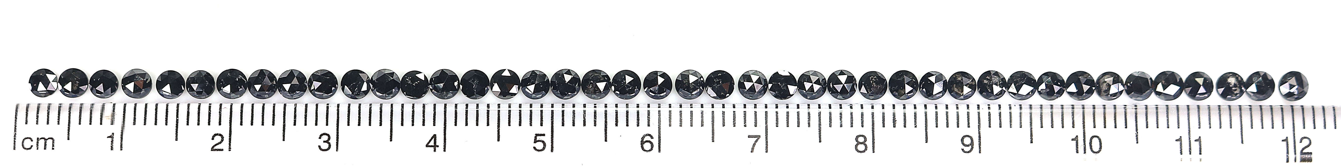 4.57 CT Natural Loose Round Rose Cut Diamond Black Color Round Shape Diamond 2.70 MM Natural Loose Black Color Round Rose Cut Diamond LQ1763