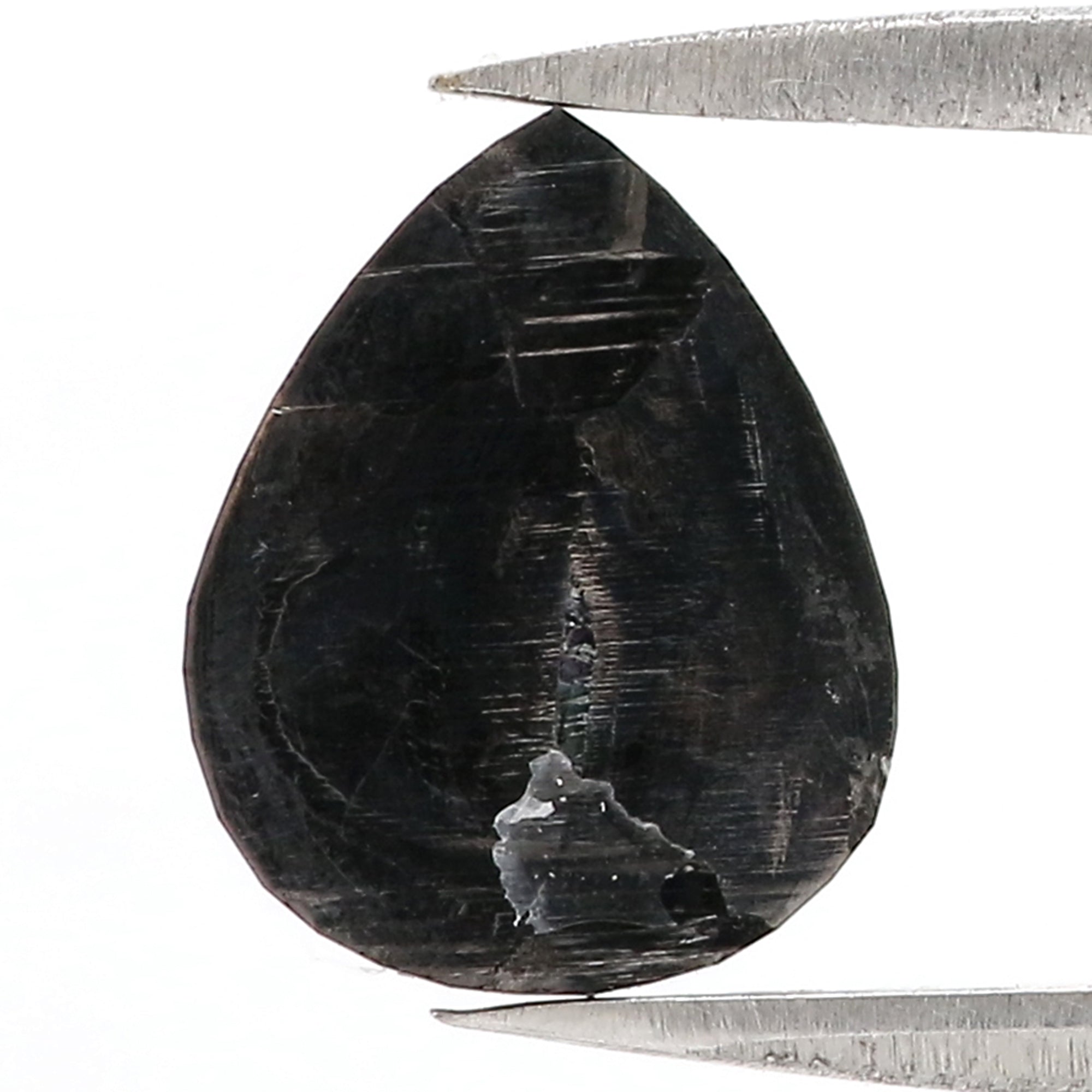 2.67 CT Natural Loose Pear Shape Diamond Black Color Pear Cut Diamond 10.30 MM Natural Loose Diamond Black Pear Rose Cut Diamond QL3113