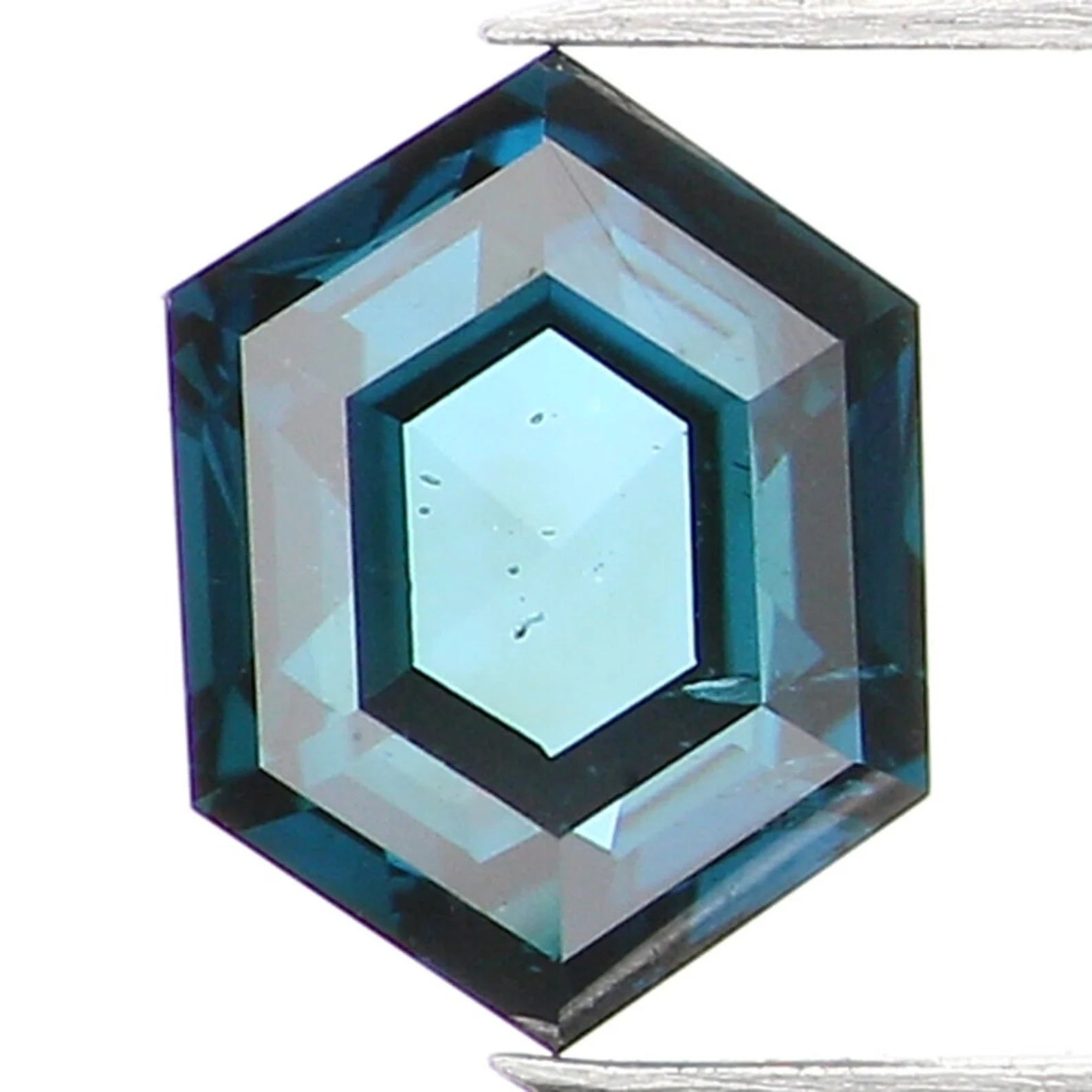 0.36 CT Natural Loose Hexagon Shape Diamond Blue Color Hexagon Shape Diamond 4.95 MM Natural Loose Diamond Blue Hexagon Cut Diamond NQ1410