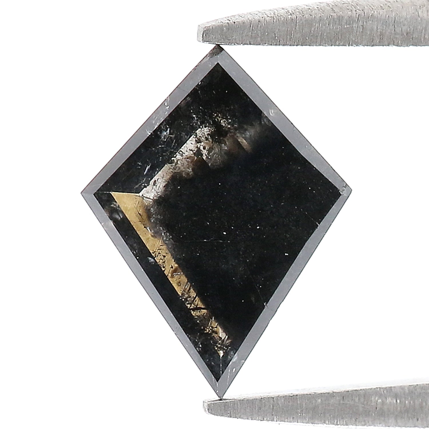 0.88 CT Natural Loose Kite Shape Diamond Salt And Pepper Kite Diamond 10.00 MM Natural Loose Black Grey Color Kite Rose Cut Diamond L3410