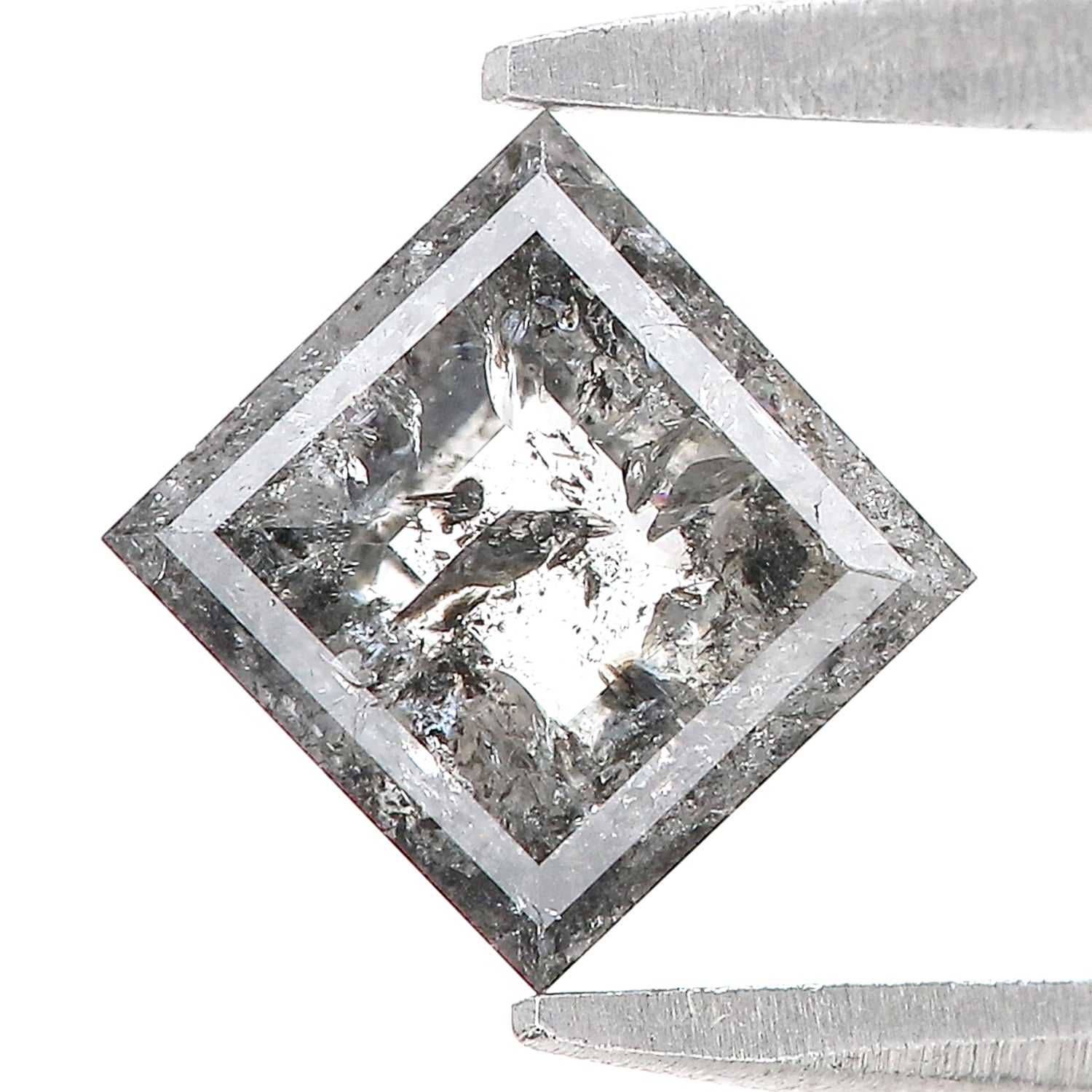 0.96 CT Natural Loose Kite Shape Diamond Salt And Pepper Kite Shape Diamond 7.80 MM Natural Black Grey Color Kite Rose Cut Diamond L221