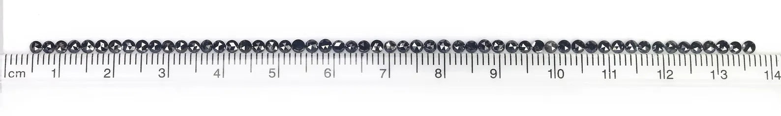 3.01 Ct Natural Loose Round Shape Diamond Black Color Round Diamond 2.30 MM Natural Loose Diamond Black Color Round Rose Cut Diamond NQ1788