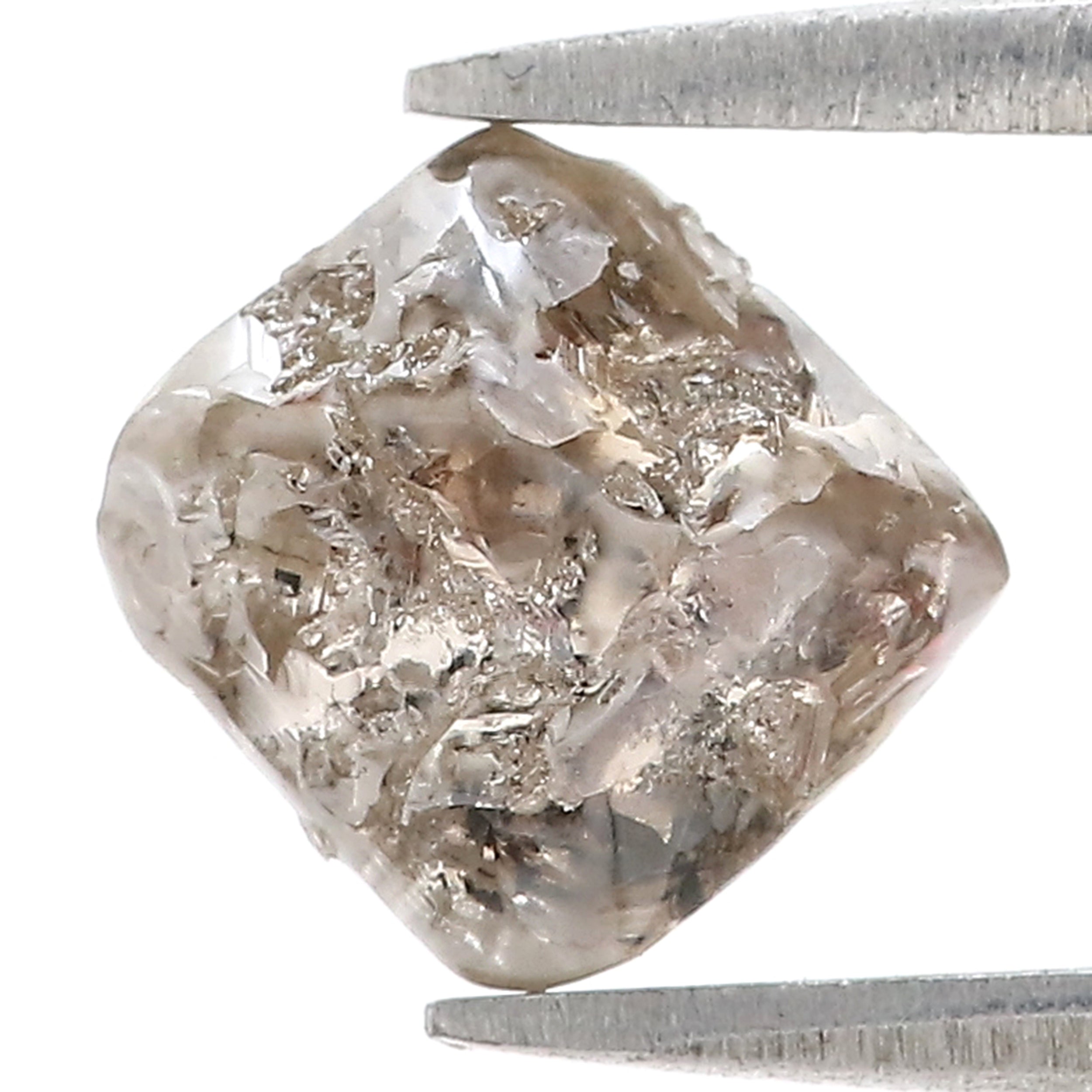 3.36 CT Natural Loose Rough Shape Diamond Brown Color Rough Diamond 9.70 MM Natural Loose Diamond Brown Color Rough Shape Diamond N284