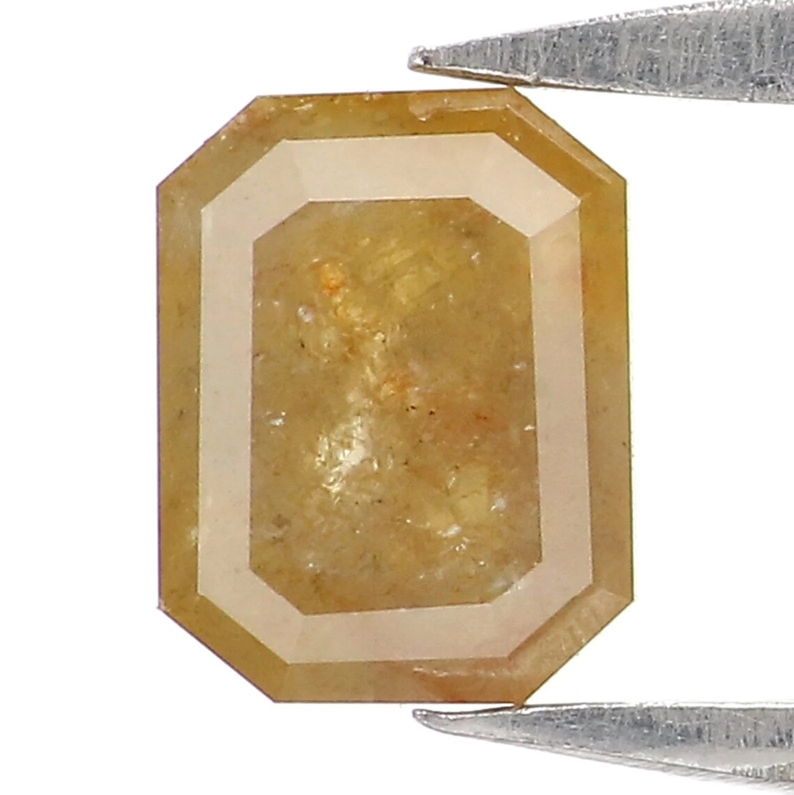 0.84 CT Natural Loose Emerald Shape Diamond Yellow Color Emerald Diamond 5.80 MM Natural Loose Diamond Emerald Shape Rose Cut Diamond NQ983