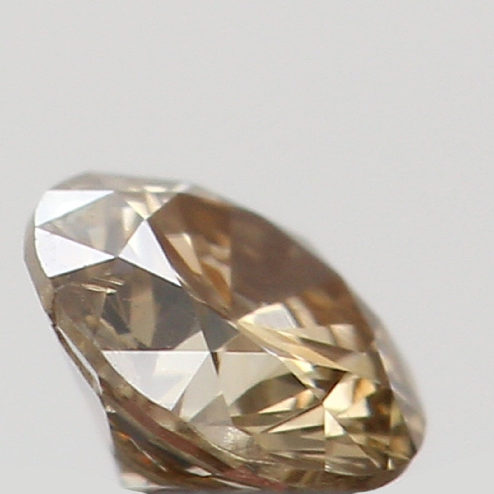 0.13 Ct Natural Loose Diamond Round Brown Color SI2 Clarity 3.20 MM N7366