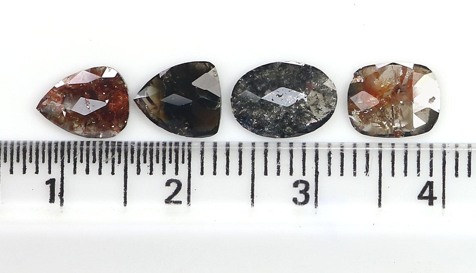 1.85 Ct Natural Loose Mix Shape Diamond Mix Color Diamond 8.40 MM Natural Loose Diamond Black Brown Color Mix Shape Rose Cut Diamond NQ2542
