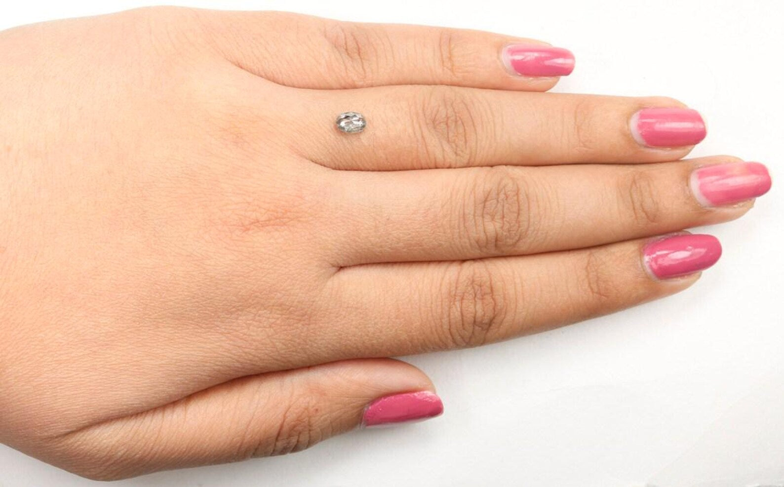0.43 Ct Natural Loose Oval Cut Diamond Salt And Pepper Oval Cut Diamond 5.45 MM Natural Loose Black Grey Color Oval Rose Cut Diamond NQ999