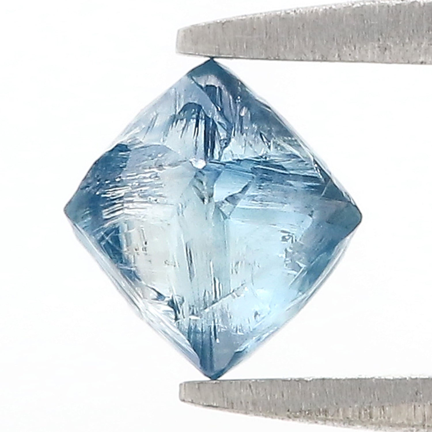 1.08 CT Natural Loose Rough Shape Diamond Blue Color Rough Cut Diamond 6.35 MM Natural Loose Blue Diamond Rough Irregular Cut Diamond L3555