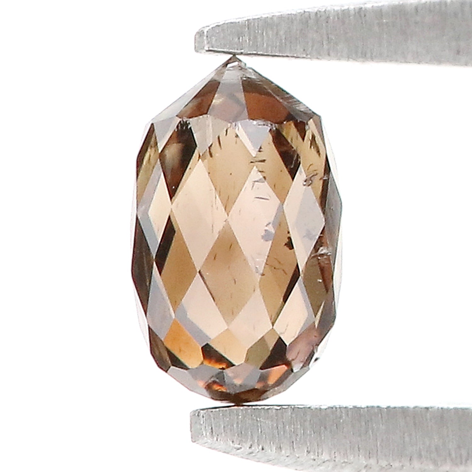 0.47 Ct Natural Loose Briolette Shape Diamond Brown Color Drop Diamond 5.10 MM Natural Loose Brown Color Briolette Rose Cut Diamond LQ9252