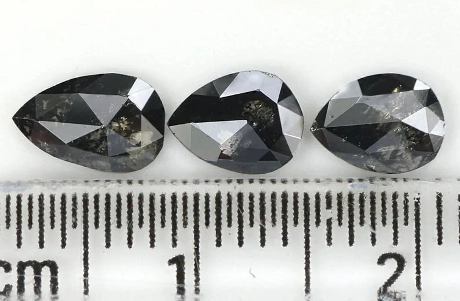1.16 CT Natural Loose Pear Shape Diamond Black Color Pear Cut Diamond 6.15 MM Natural Loose Diamond Black Color Pear Rose Cut Diamond NQ1719