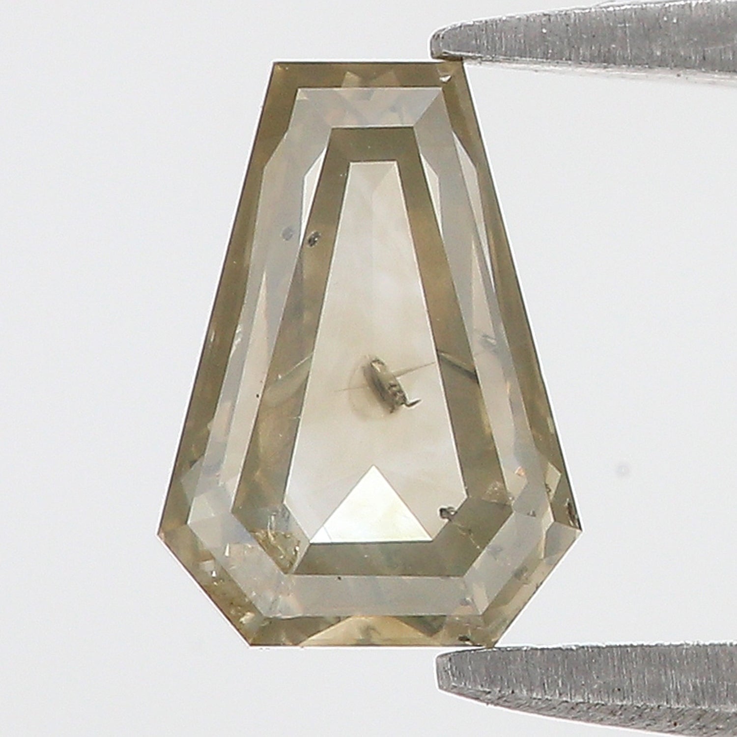 1.43 CT Natural Loose Coffin Diamond Grey Yellow Color Coffin Diamond 8.35 MM Natural Loose Diamond Grey Color Coffin Shape Diamond QL387