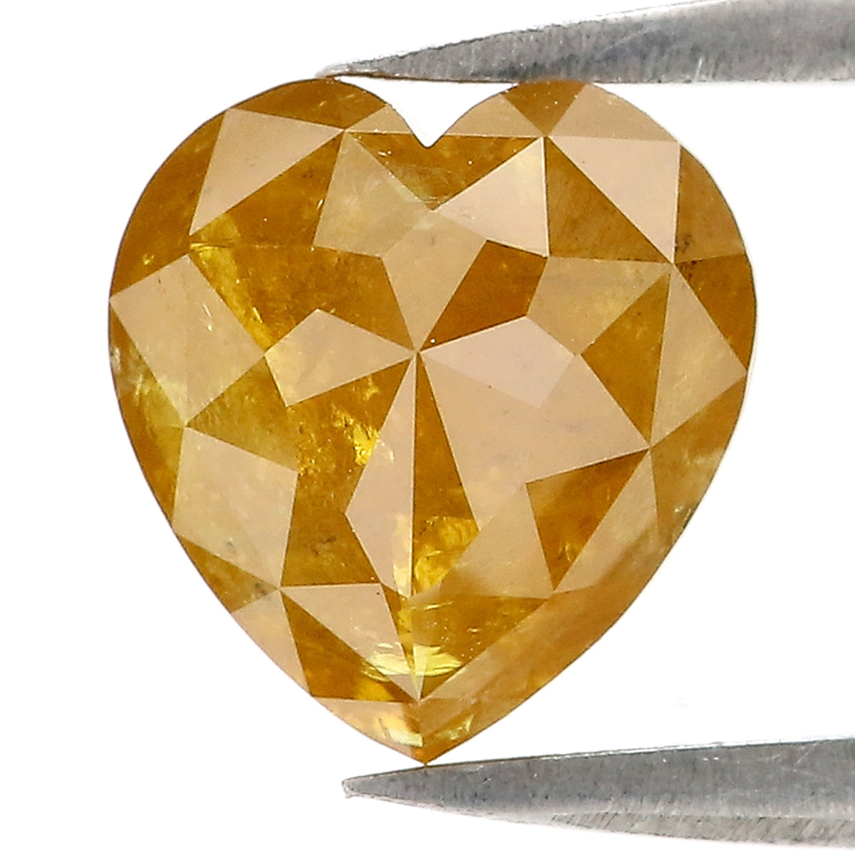 2.37 CT Natural Loose Heart Shape Diamond Yellow Color Heart Shape Diamond 8.40 MM Natural Loose Yellow Color Heart Rose Cut Diamond LQ3020