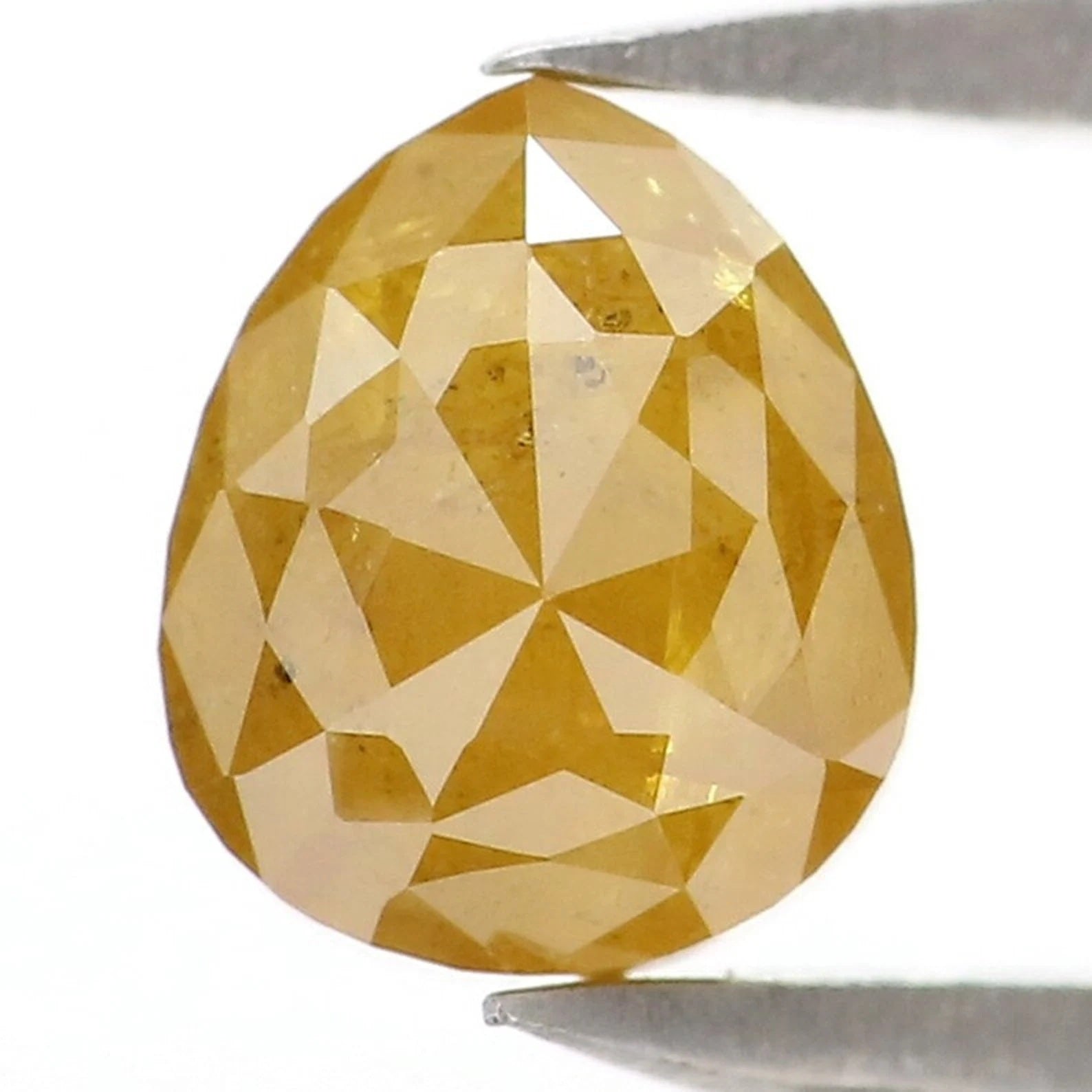 1.39 CT Natural Loose Pear Shape Diamond Yellow Color Pear Diamond 6.40 MM Natural Loose Diamond Yellow Color Pear Rose Cut Diamond NQ2389