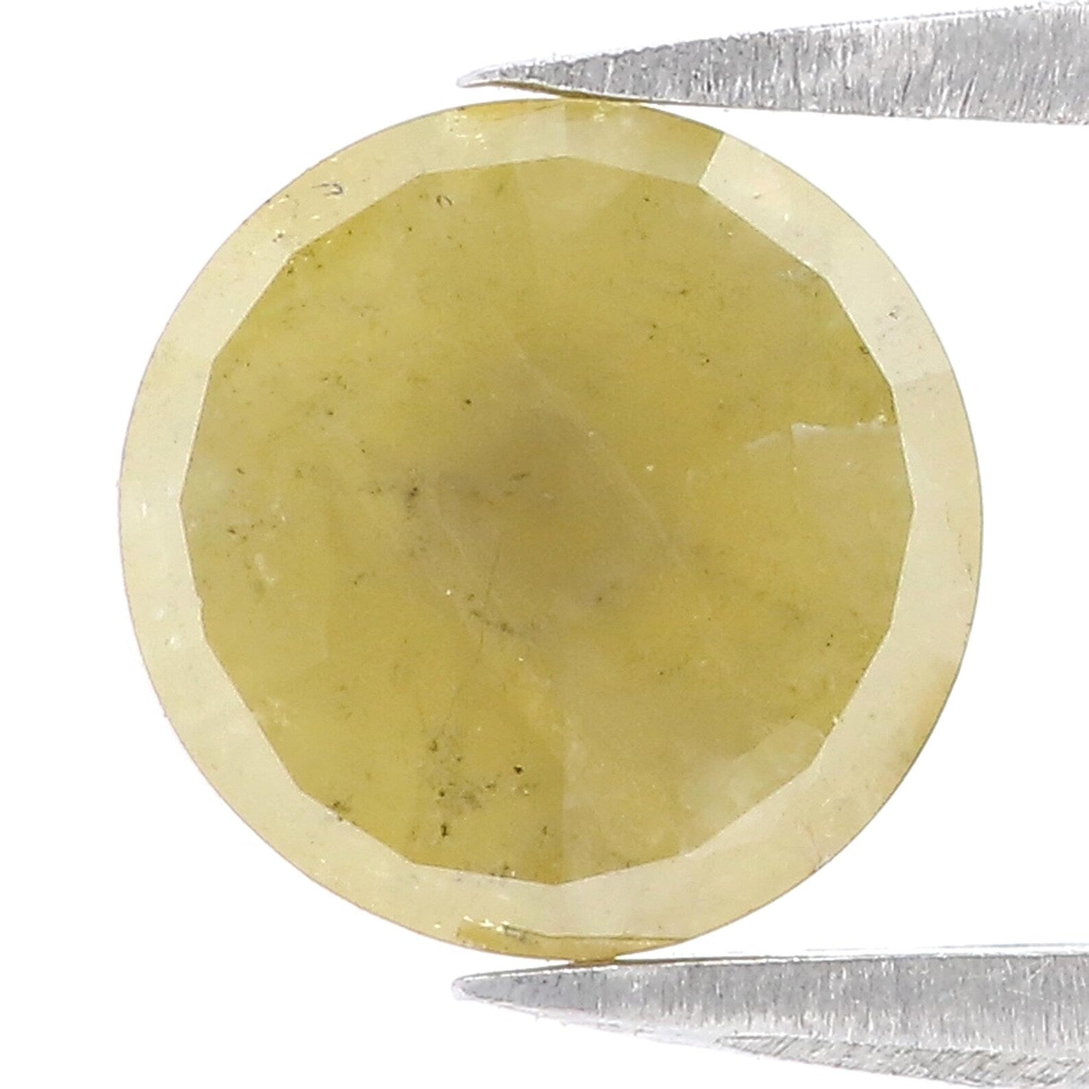 1.88 CT Natural Loose Round Rose Cut Diamond Yellow Color Round Shape Diamond 8.25 MM Natural Yellow Color Round Rose Cut Diamond NQ9018