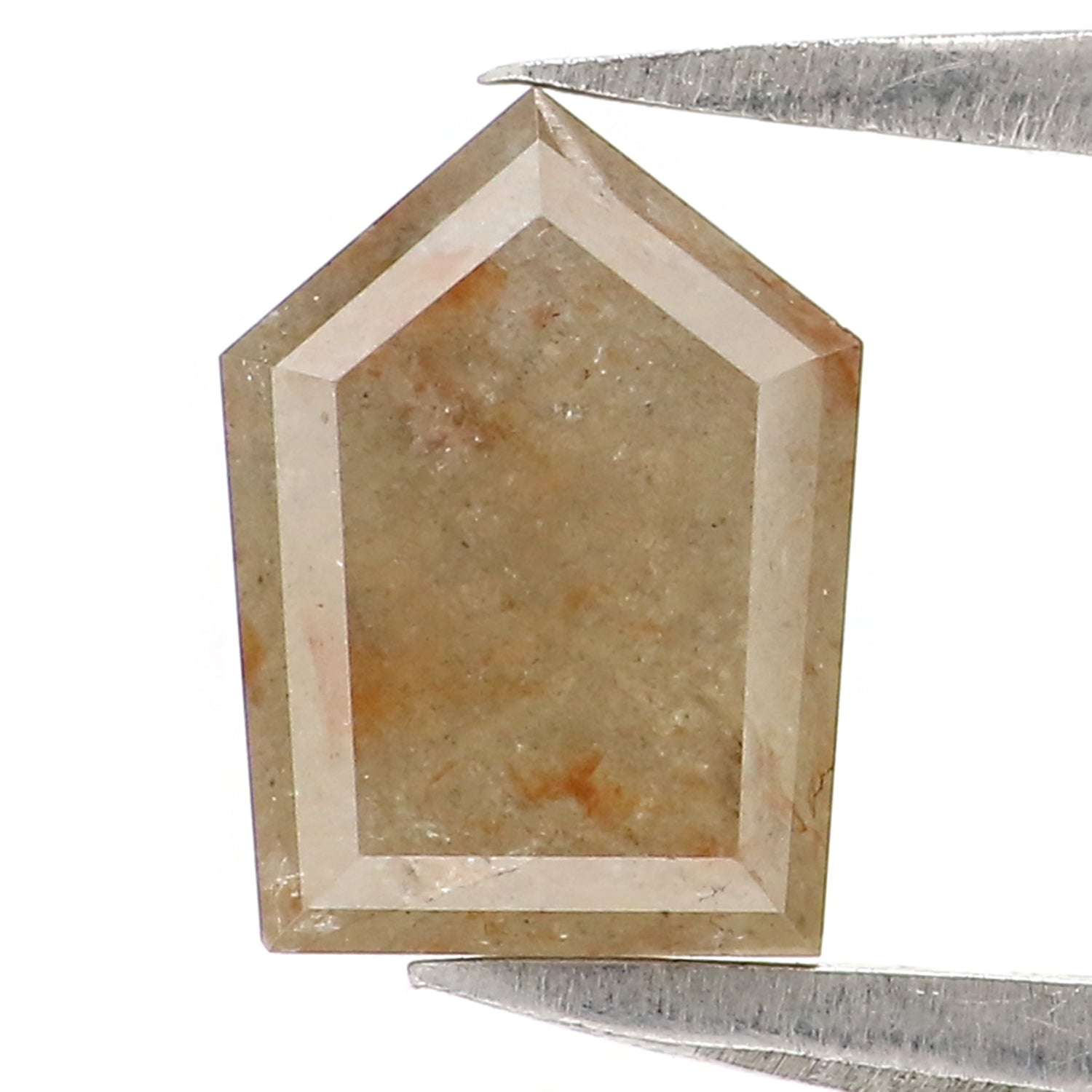 1.29 Ct Natural Loose Pentagon Shape Diamond Grey Color Pentagon Cut Diamond 7.60 MM Natural Grey Color Pentagon Rose Cut Diamond LQ2855