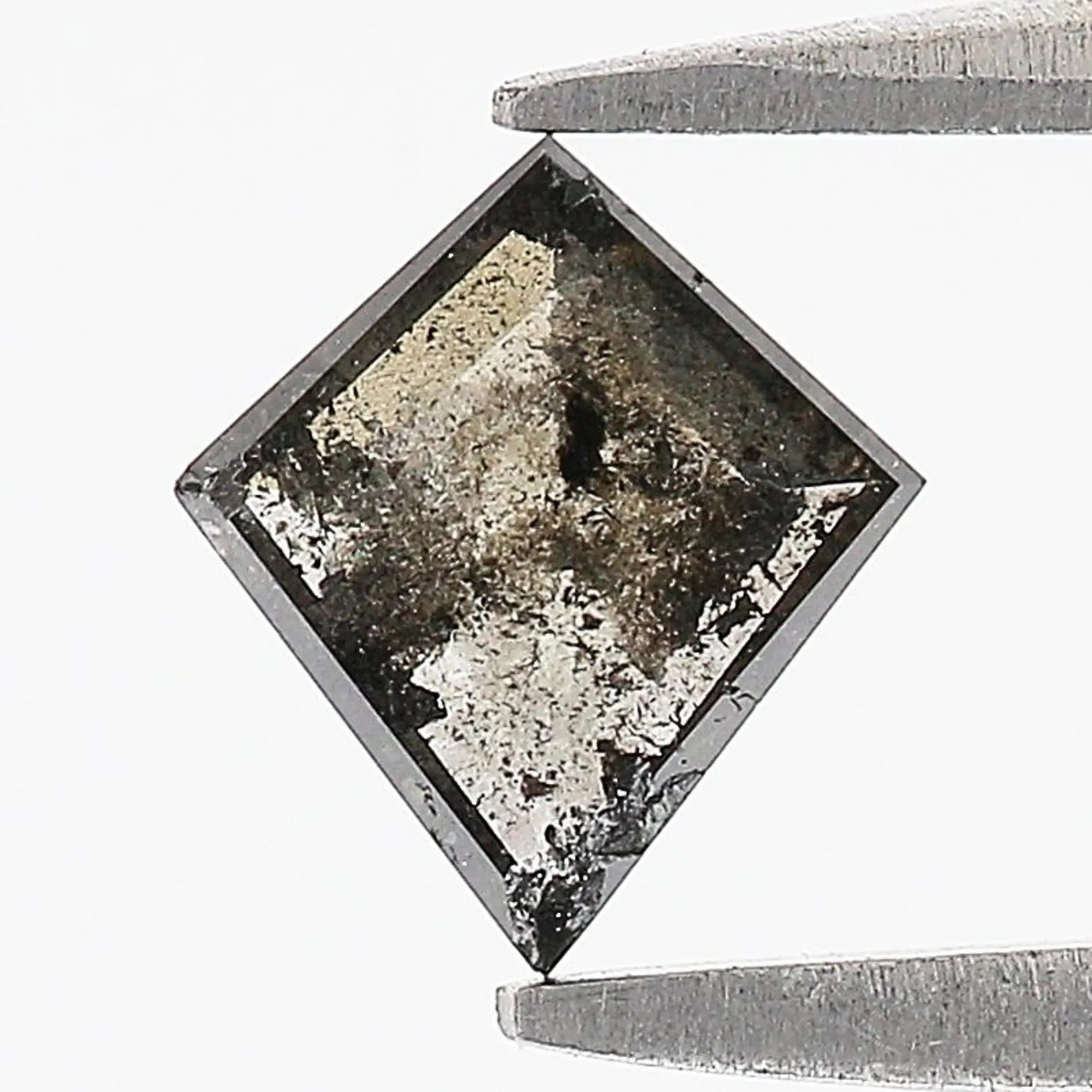0.57 CT Natural Loose Kite Shape Diamond Salt And Pepper Kite Diamond 7.85 MM Natural Black Gray Color Diamond Kite Rose Cut Diamond N2590