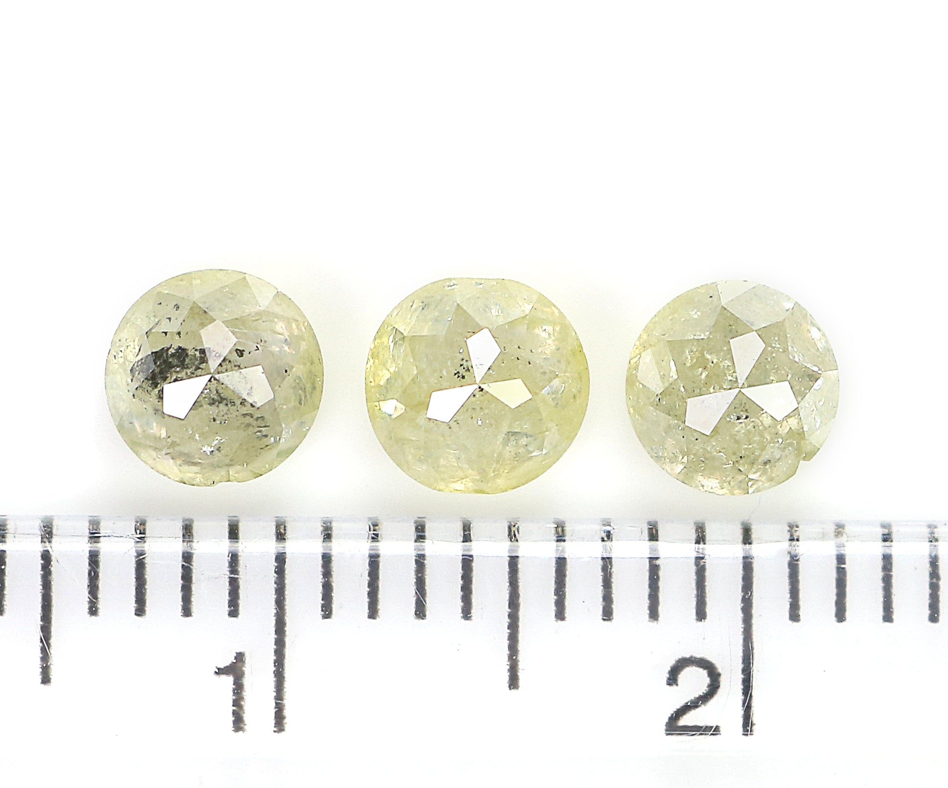 1.76 CT Natural Loose Round Rose Cut Diamond Grey Color Round Shape Diamond 4.60 MM Natural Loose Yellow Color Round Rose Cut Diamond LQ9208