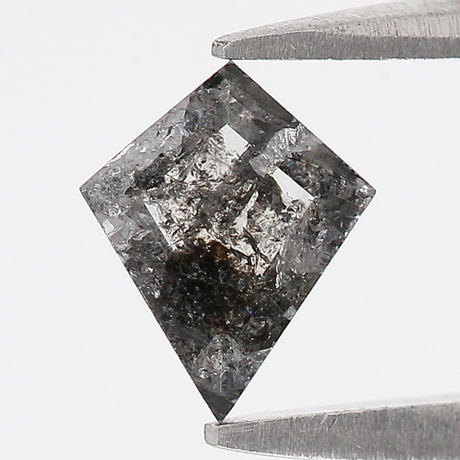 0.53 CT Natural Loose Kite Shape Diamond Salt And Pepper Kite Diamond 8.15 MM Natural Black Grey Color Diamond Kite Rose Cut Diamond L3392