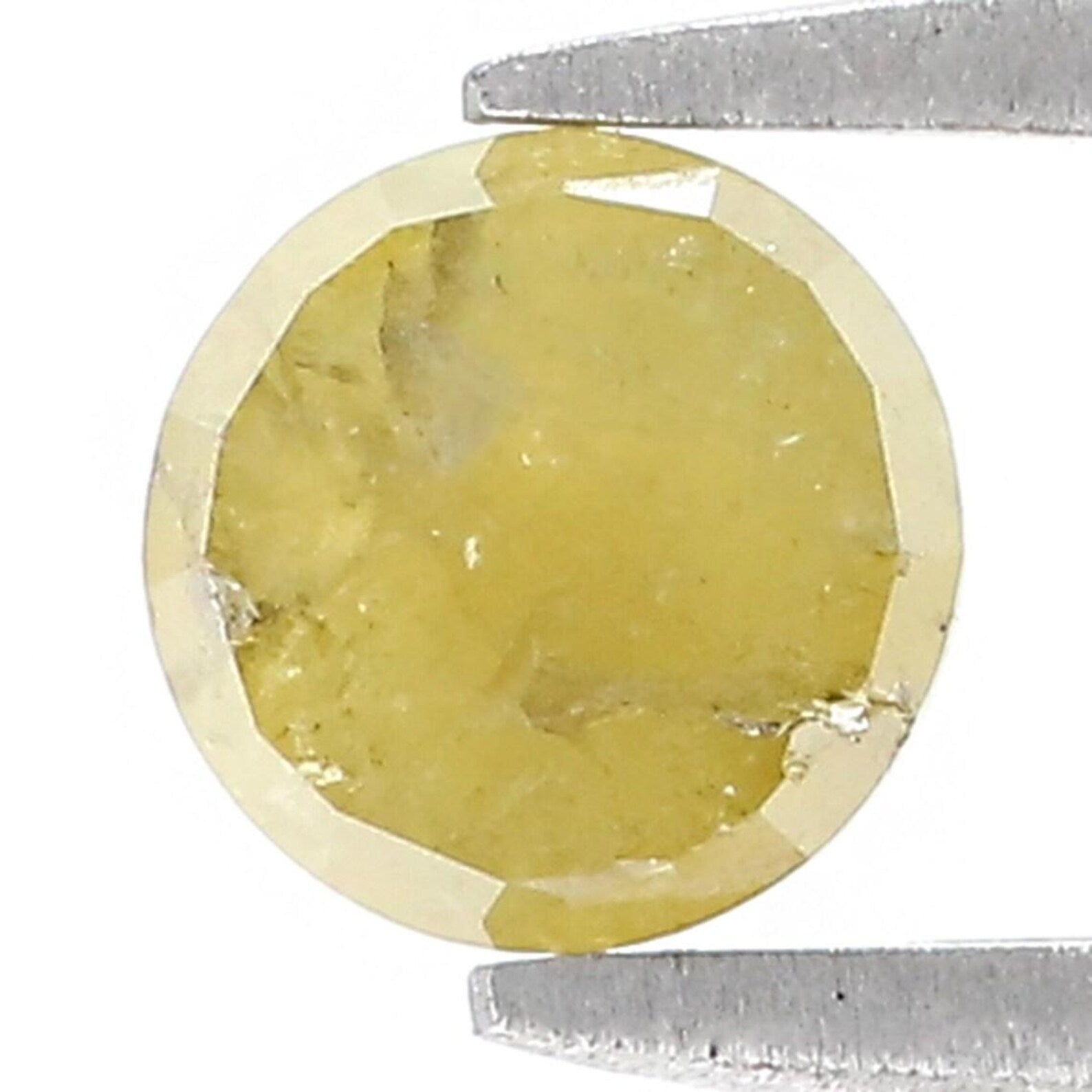 1.12 CT Natural Loose Round Rose Cut Diamond Yellow Color Round Shape Diamond 5.90 MM Natural Yellow Color Round Rose Cut Diamond NQ763