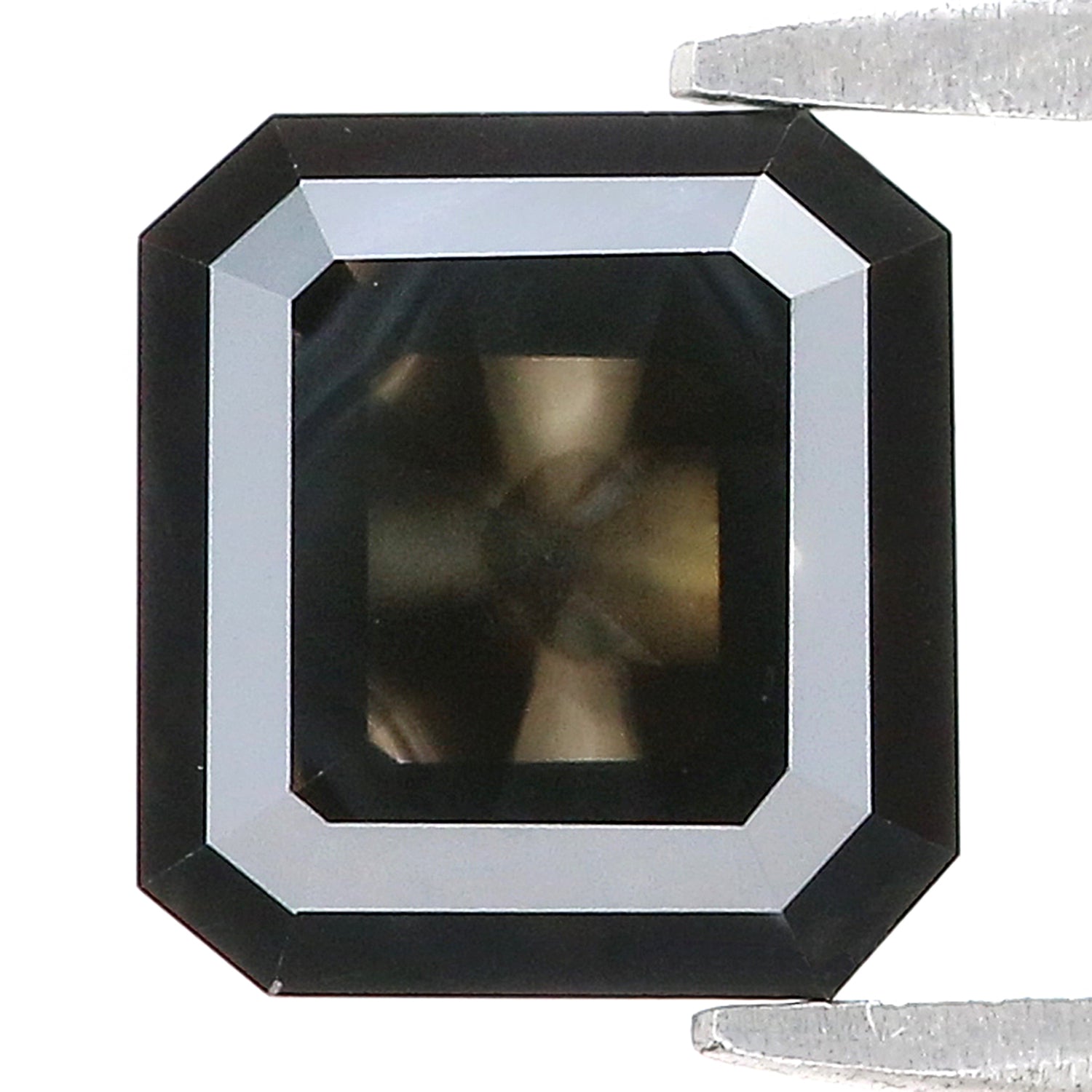 3.05 CT Natural Loose Emerald Shape Diamond Black Color Emerald Cut Diamond 7.90 MM Natural Loose Diamond Emerald Rose Cut Diamond QL9503