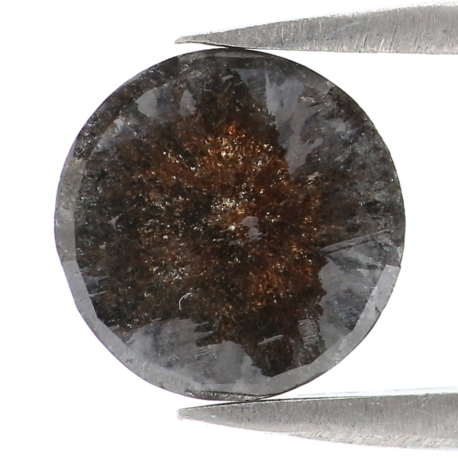 1.66 CT Natural Loose Round Rose Cut Diamond Salt And Pepper Round Diamond 8.00 MM Natural Loose Brown Color Round Rose Cut Diamond LQ3013