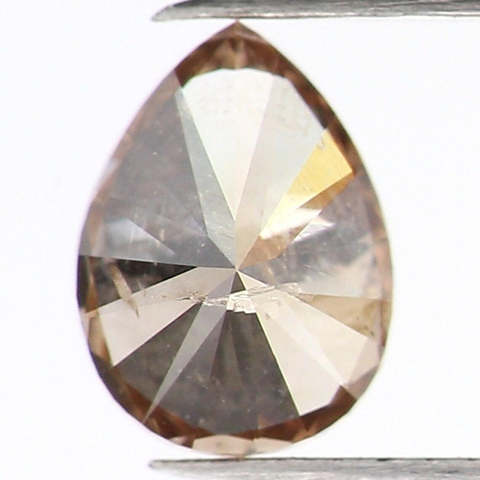 0.36 CT Natural Loose Pear Shape Diamond Brown Color Pear Cut Diamond 5.35 MM Natural Loose Brown Color Pear Brilliant Cut Diamond NQ1298