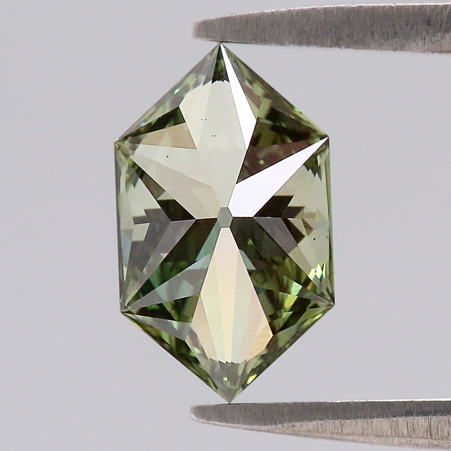 1.58 CT IGI Certified Hexagon Old European Cut Diamond Fancy Vivid Green Color VS1 Clarity Lab Grown Diamond Lab Created Diamond L3672
