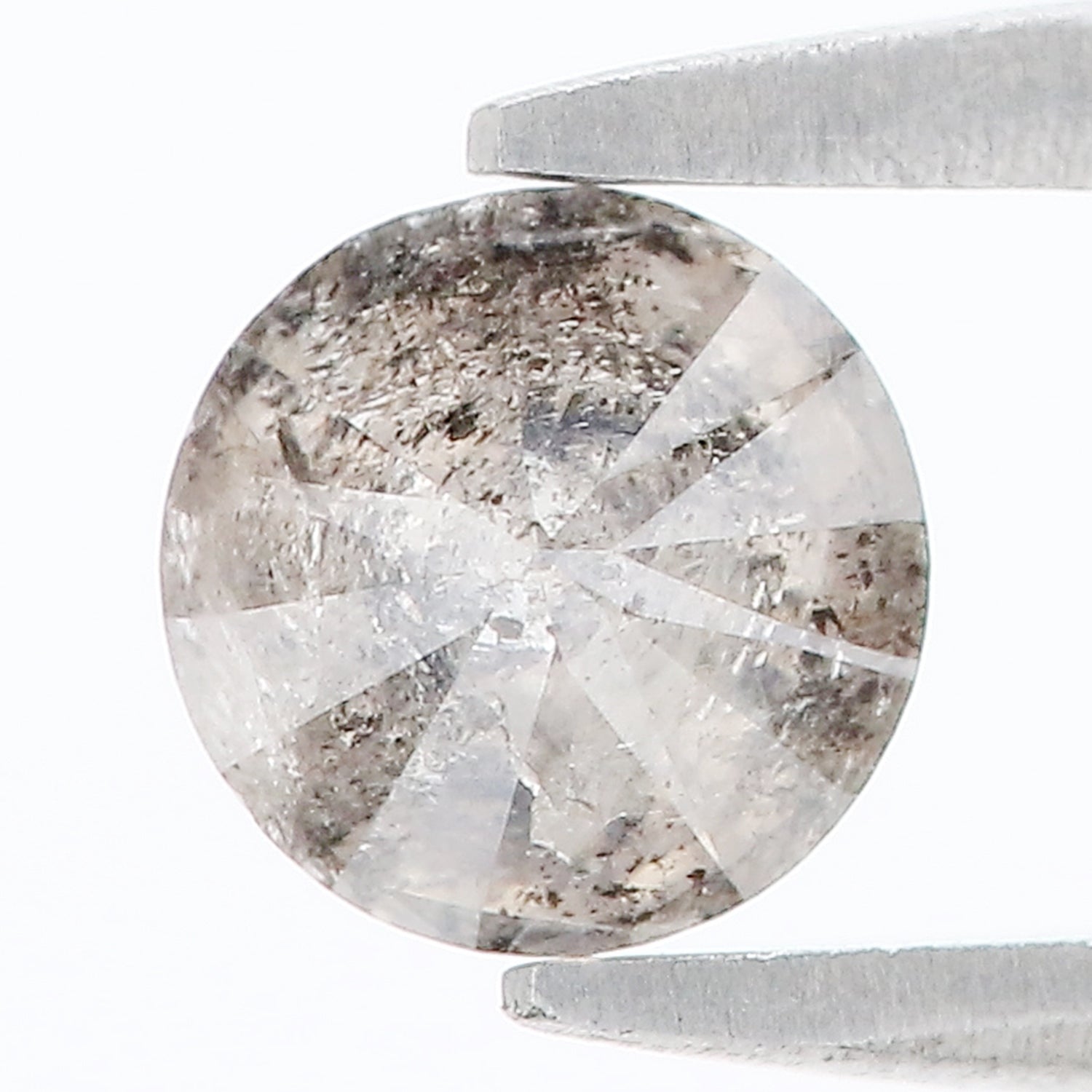 0.70 CT Natural Loose Round Shape Diamond Salt And Pepper Round Diamond 5.35 MM Natural Black Grey Color Round Brilliant Cut Diamond LQ065