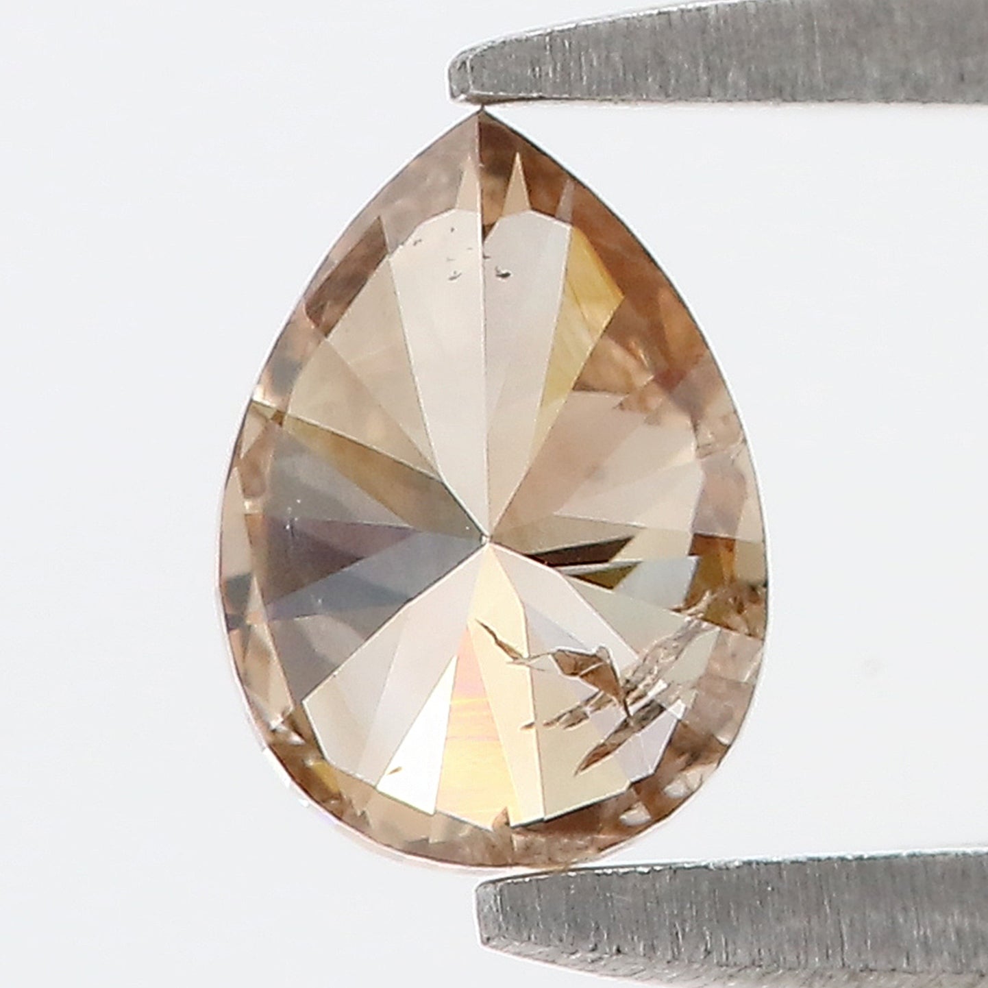 0.44 Ct Natural Loose Pear Shape Diamond Brown Color Pear Cut Diamond 5.90 MM Natural Loose Brown Color Pear Brilliant Cut Diamond LQ669
