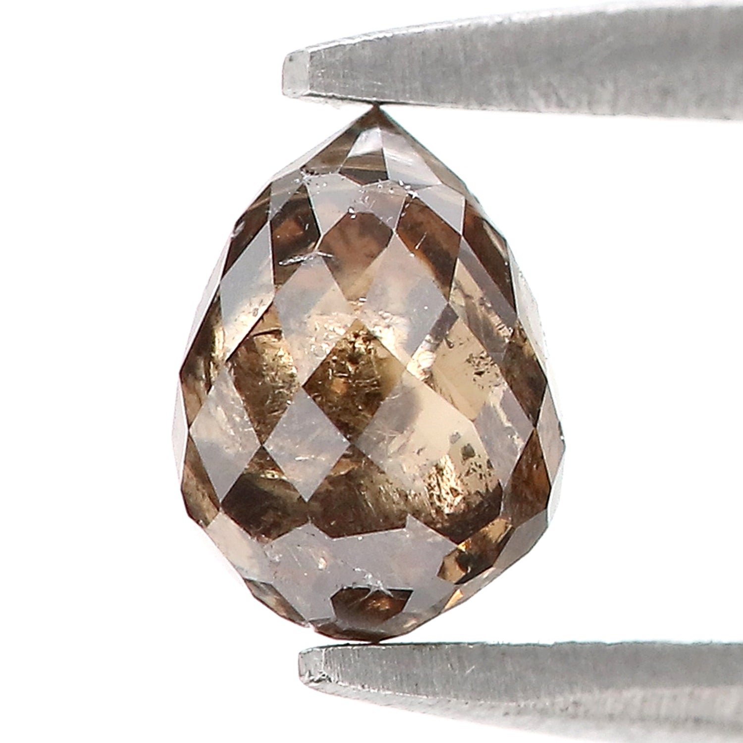 0.79 Ct Natural Loose Briolette Shape Diamond Brown Color Drop Diamond 5.55 MM Natural Loose Brown Color Briolette Rose Cut Diamond LQ9824