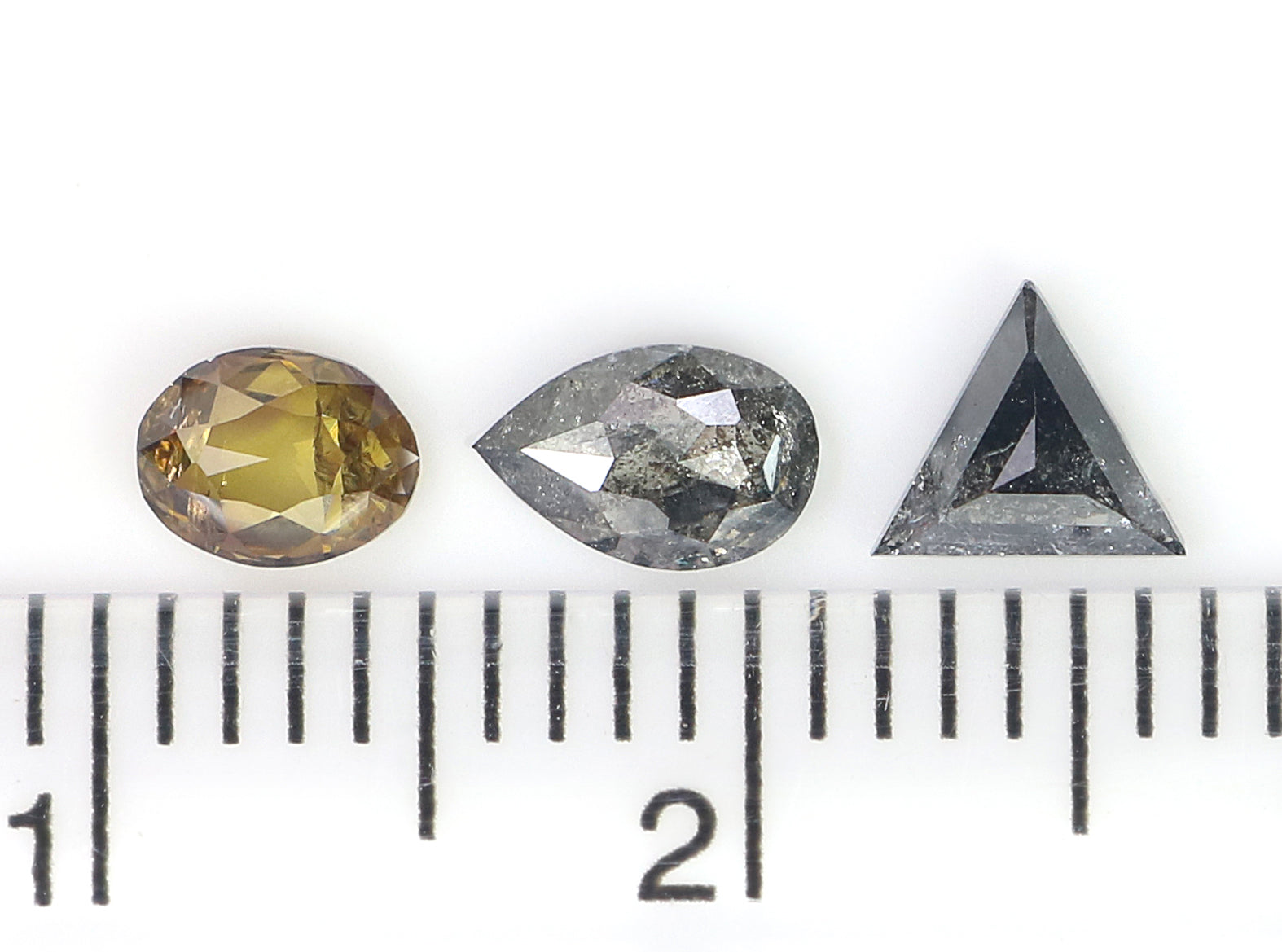 0.71 CT Natural Loose Mix Shape Diamond Salt And Pepper Mix Shape Diamond 4.25 MM Black Grey Color Mix Shape Shape Rose Cut Diamond QL1186