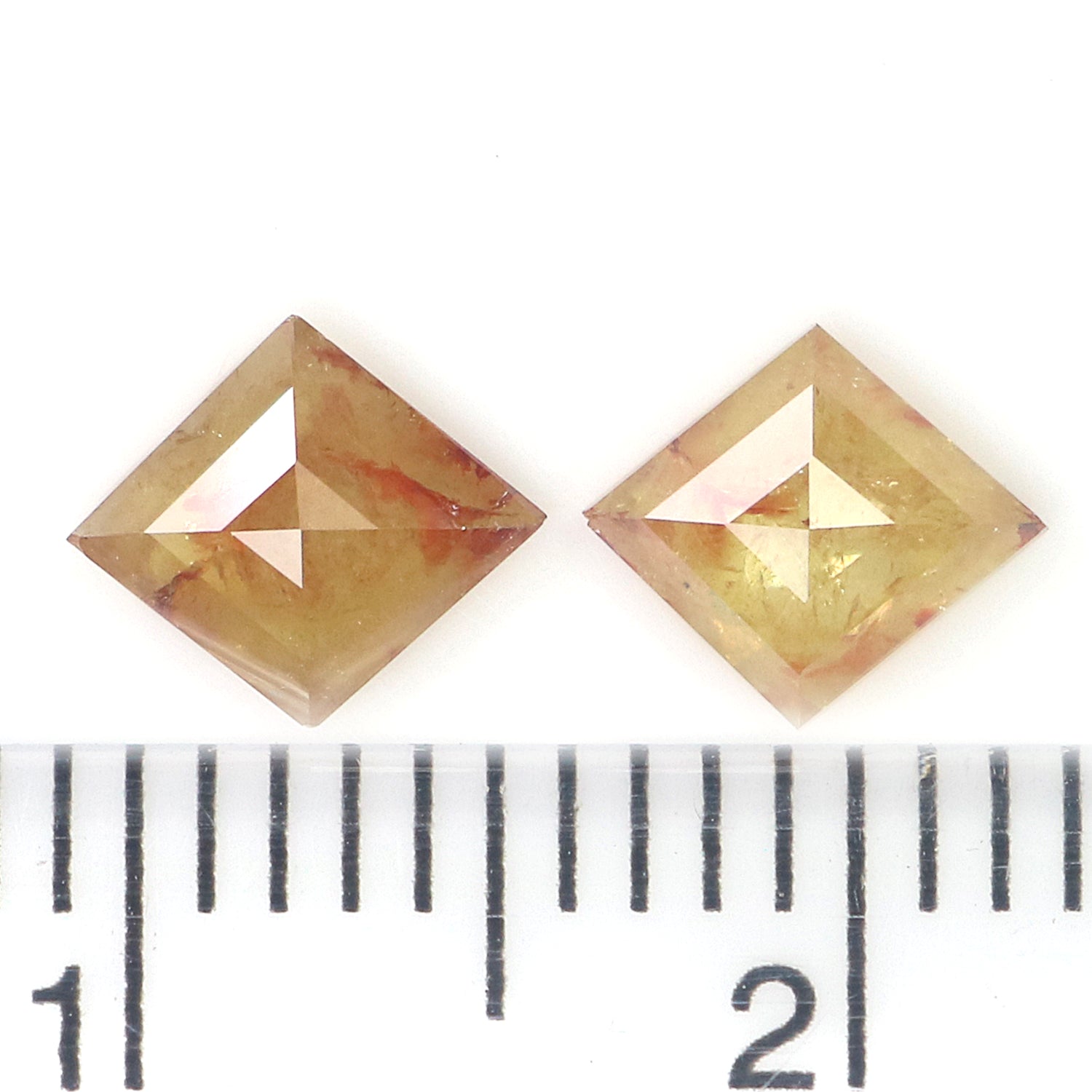 0.82 CT Natural Loose Kite Cut Pair Diamond Brown Color Kite Shape Diamond 6.50 MM Natural Loose Brown Color Kite Rose Cut Diamond L2462