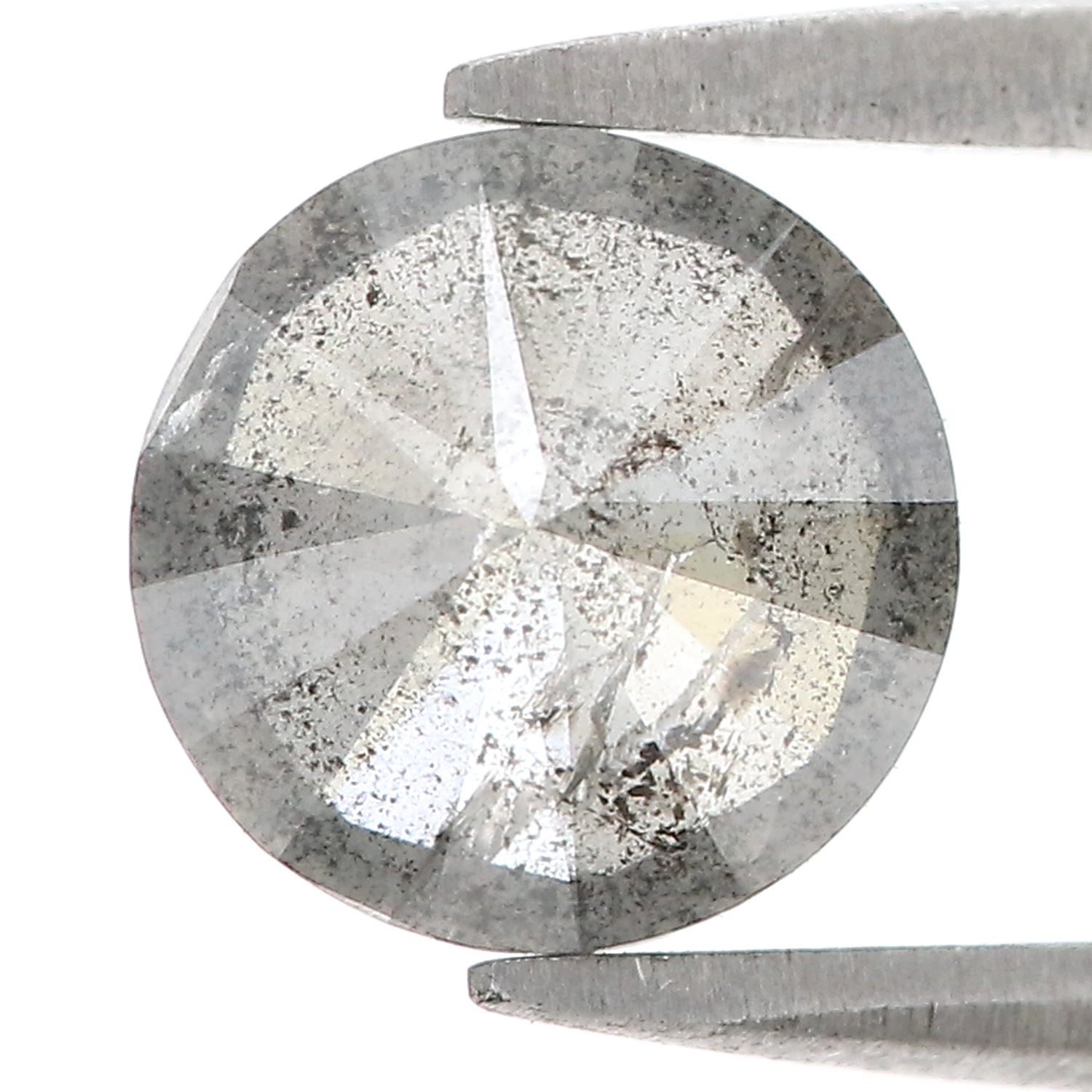 1.83 CT Natural Loose Round Shape Diamond Black Grey Color Round Cut Diamond 7.70 MM Salt And Pepper Round Brilliant Cut Diamond QL903