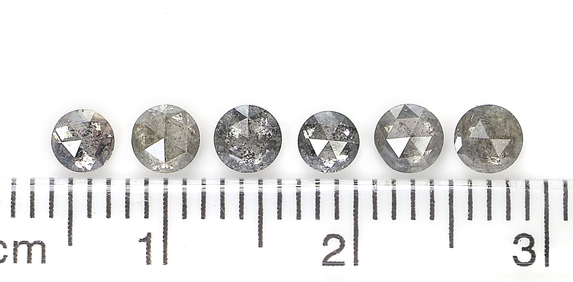 1.17 Ct Natural Loose Round Rose Cut Diamond Salt And Pepper Round Shape Diamond 3.25 MM Natural Black Grey Round Rose Cut Diamond LQ988