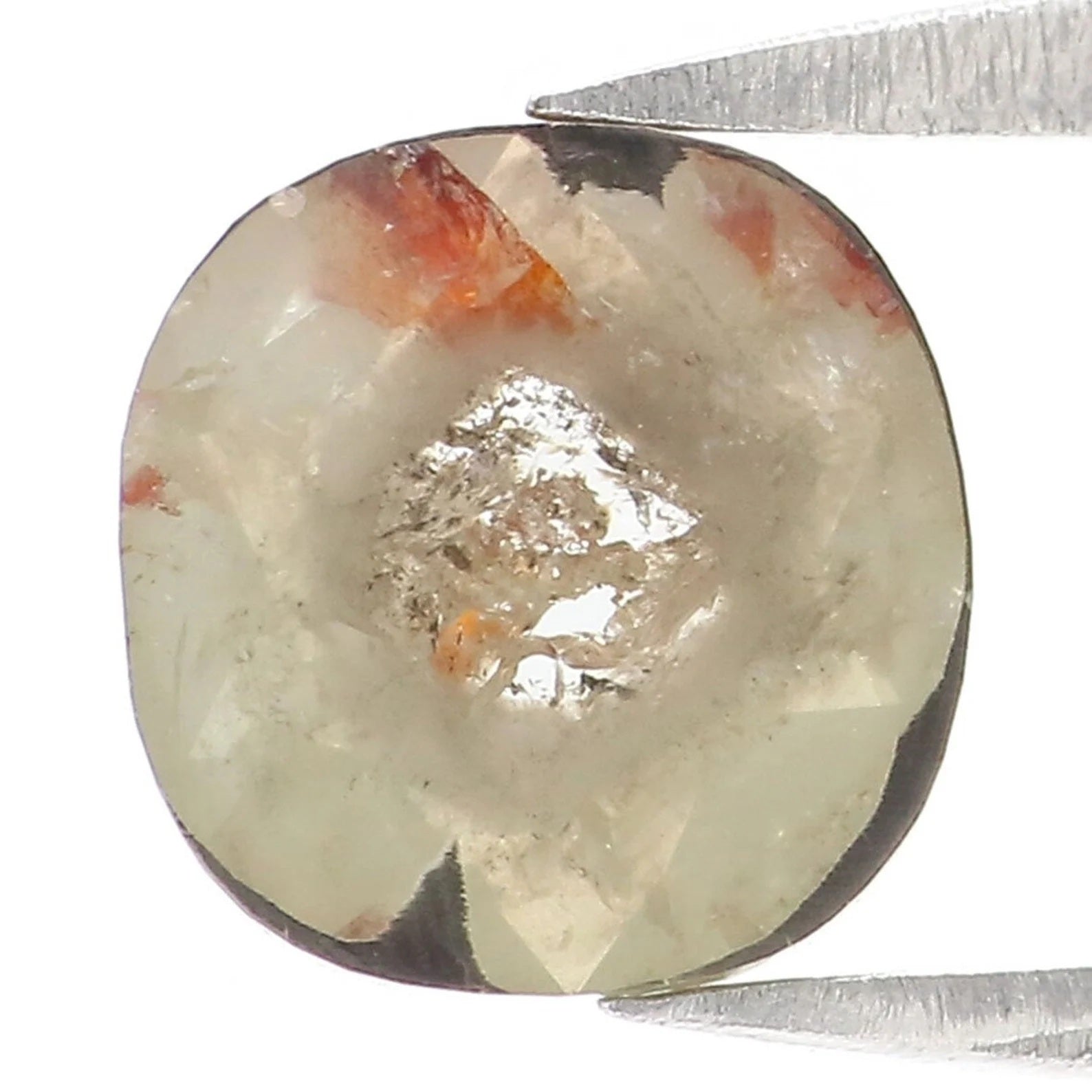 1.02 CT Natural Loose Cushion Diamond Grey Green Color Cushion Diamond 7.00 MM Natural Loose Diamond Cushion Shape Rose Cut Diamond NQ7797