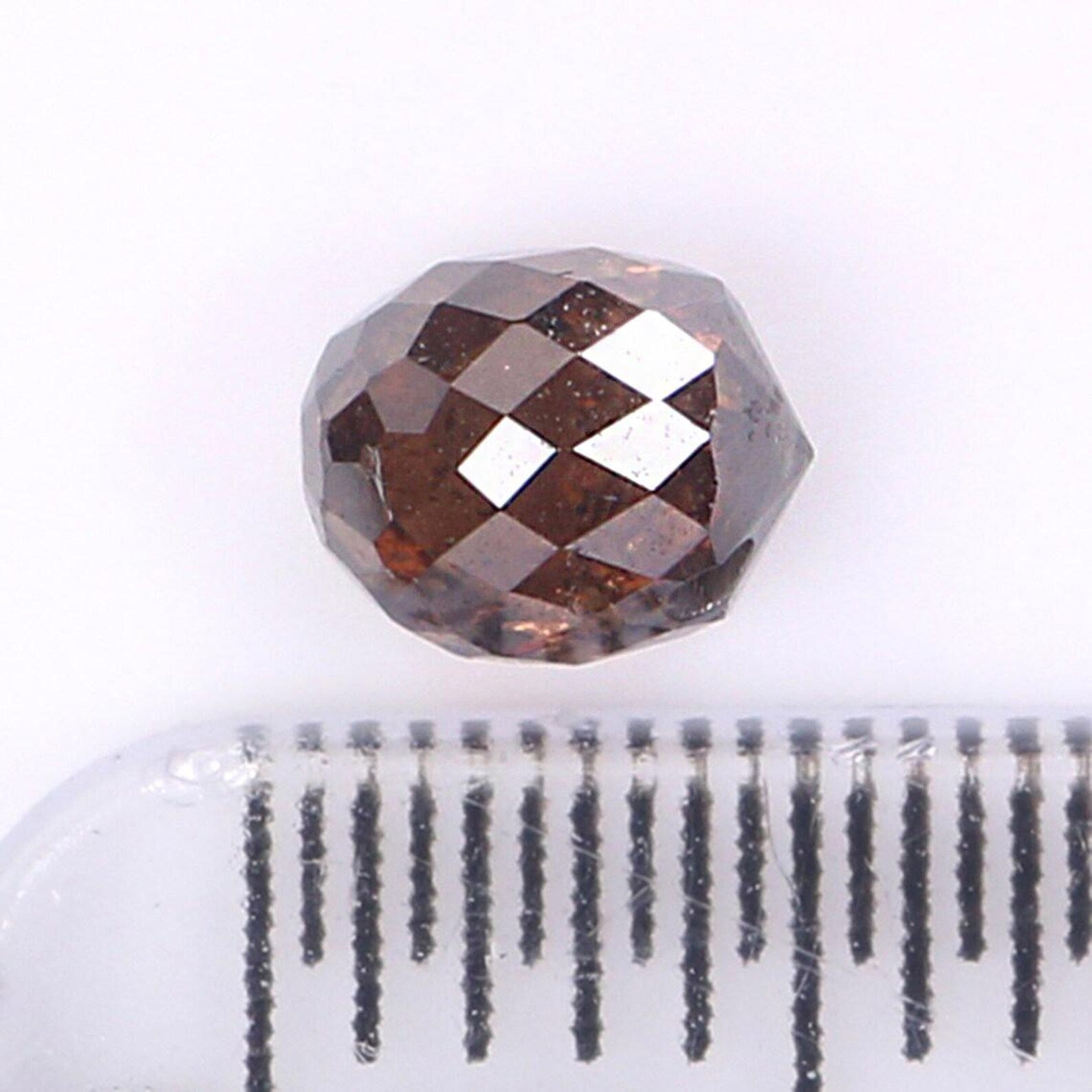 0.59 Ct Natural Loose Briolette Shape Diamond Brown Color Drop Diamond 4.70 MM Natural Loose Brown Color Briolette Rose Cut Diamond NQ405