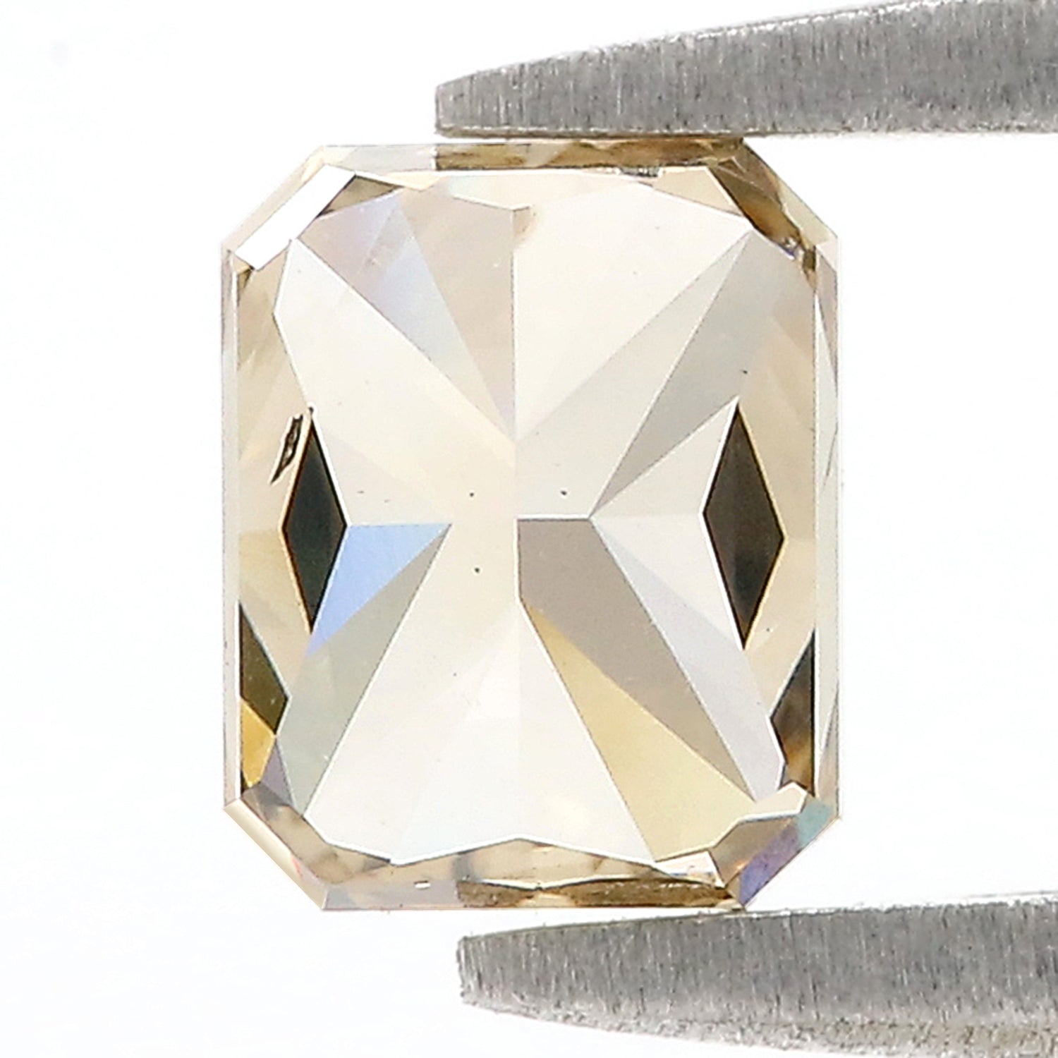 1.01 CT Natural Loose Radiant Shape Diamond Brown Color Radiant Cut Diamond 5.95 MM Natural Green Color Radiant Brilliant Cut Diamond L3592