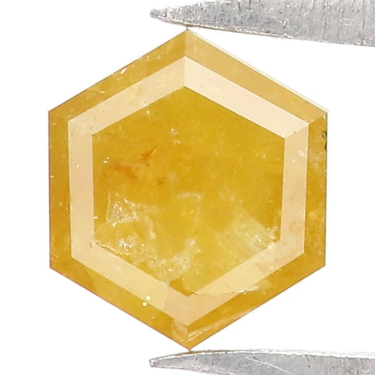 0.45 CT Natural Loose Hexagon Shape Diamond Yellow Color Hexagon Cut Diamond 5.10 MM Natural Loose Diamond Hexagon Rose Cut Diamond NQ1853