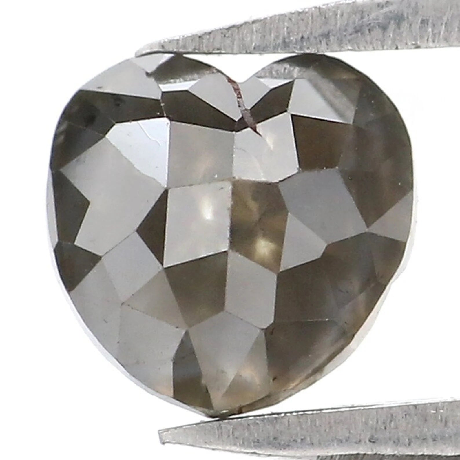 1.21 CT Natural Loose Heart Shape Diamond Green Black Color Heart Diamond 6.00 MM Natural Loose Diamond Heart Shape Rose Cut Diamond NQ7541