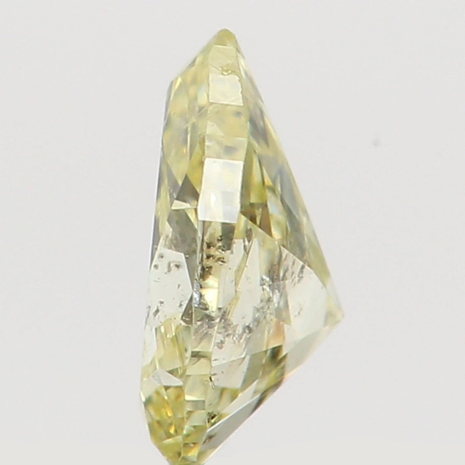 0.16 Ct Natural Loose Diamond Pear Yellow Color I2 Clarity 4.70 MM N7479