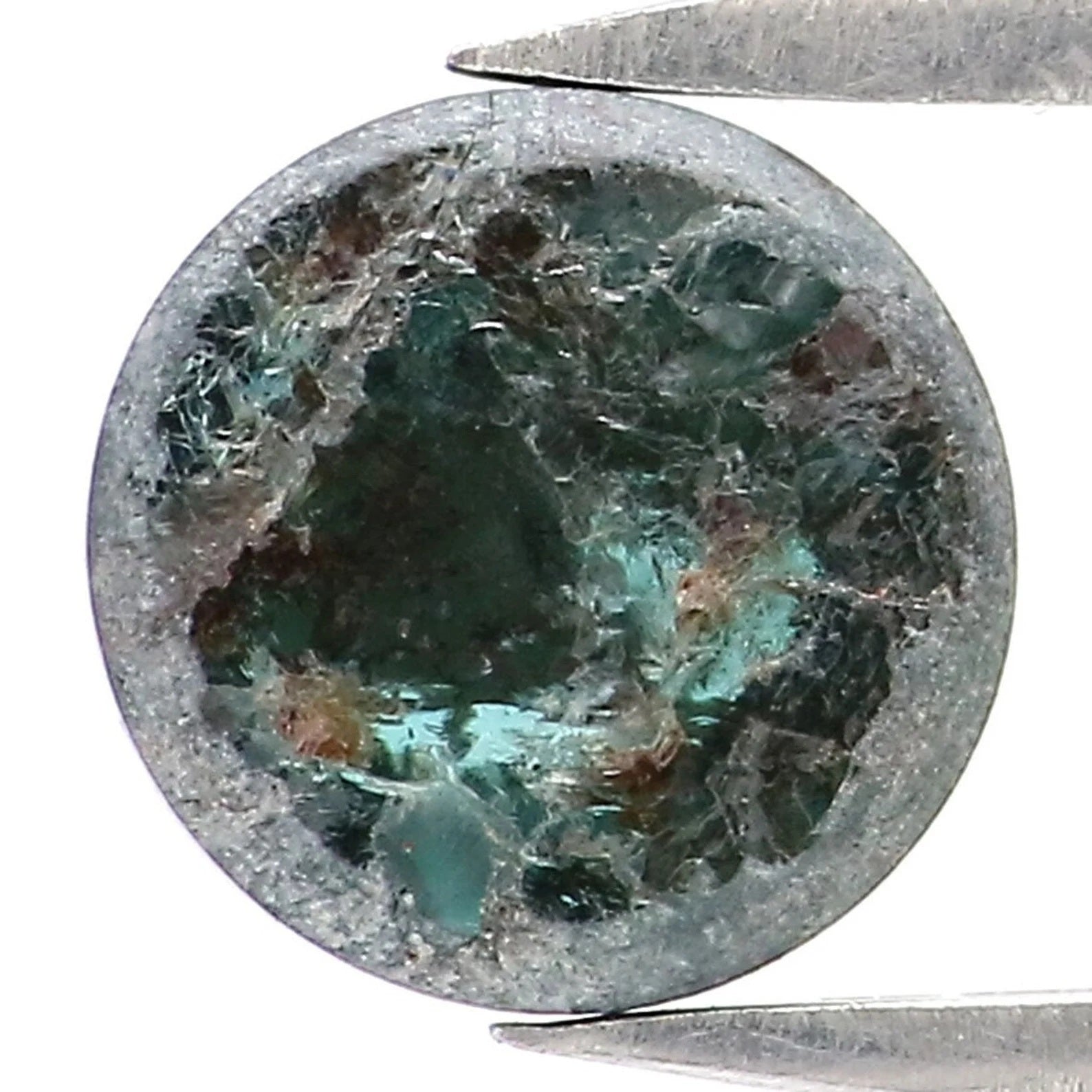 0.84 Ct Natural Loose Round Shape Diamond Dark Blue Green Color Round Cut Diamond 6.30 MM Diamond Natural Round Rose Cut Diamond NQ7499