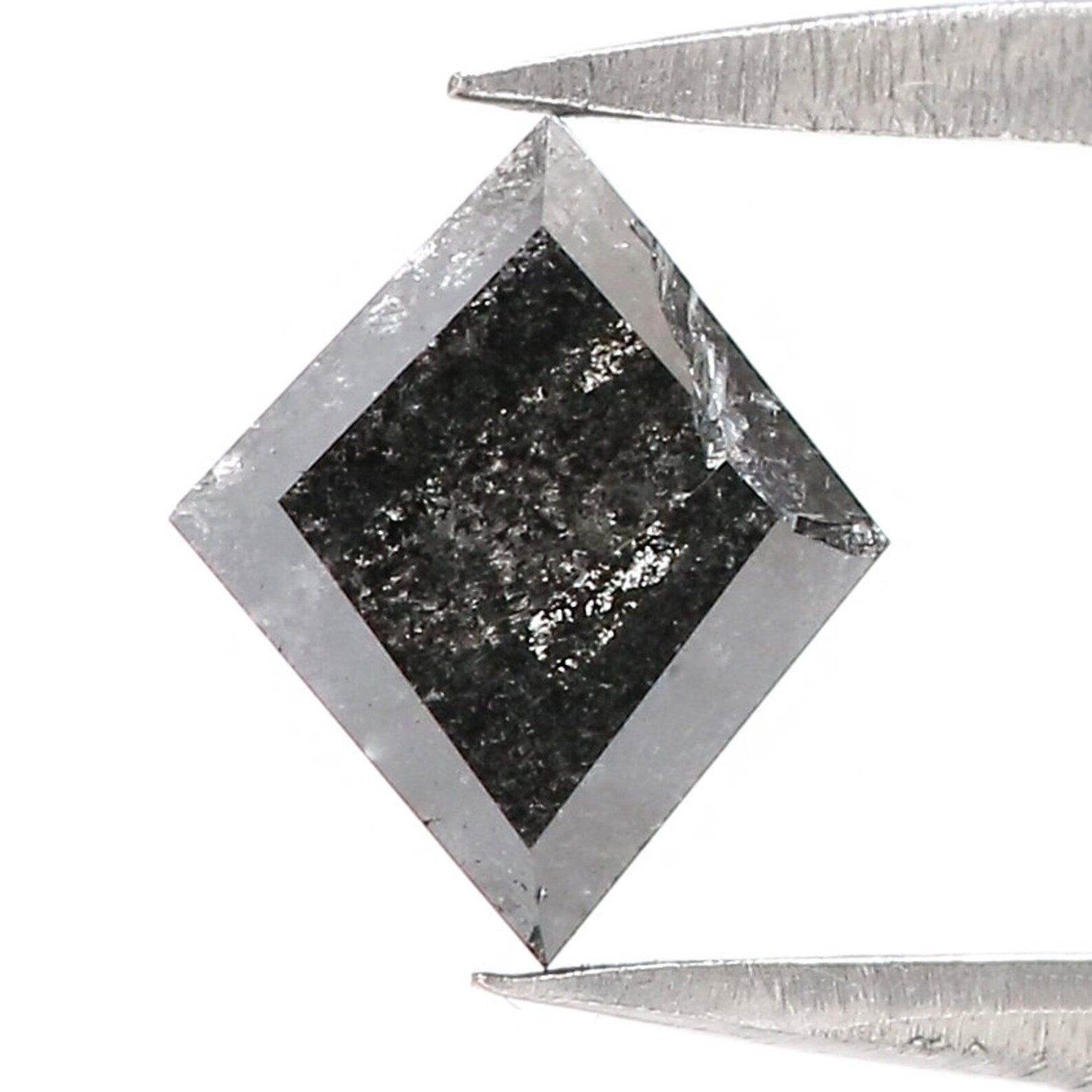 0.88 CT Natural Loose Kite Shape Diamond Salt And Pepper Kite Diamond 7.40 MM Natural Diamond Black Gray Color Kite Rose Cut Diamond NQ2511