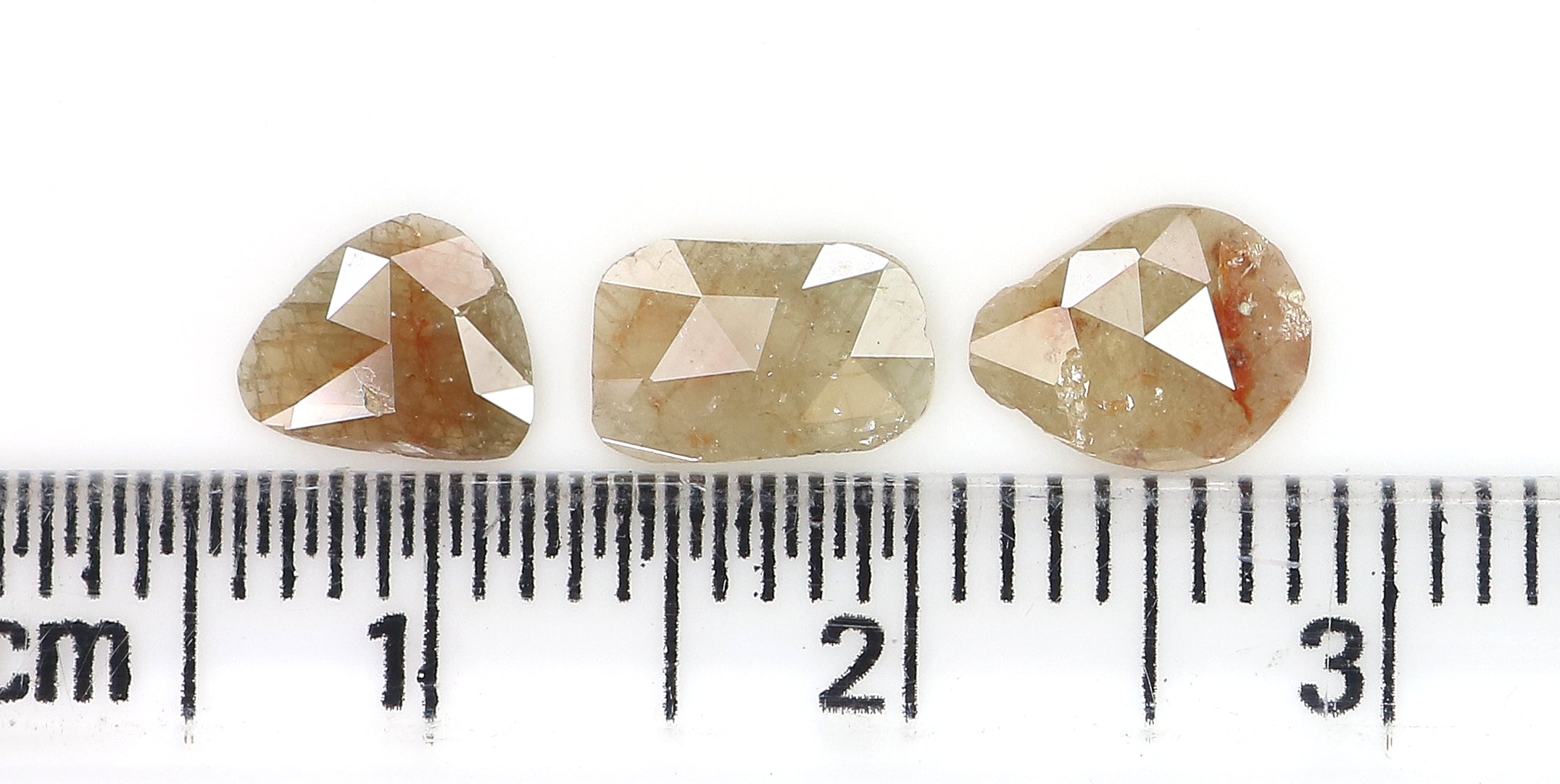 1.24 Ct Natural Loose Slice Shape Diamond Brown Color Uncut Diamond 7.20 MM Natural Diamond Grey Color Irregular Slice Cut Diamond LQ3064