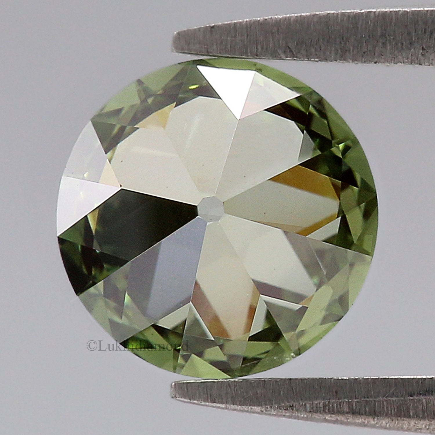 1.78 CT IGI Certified Round Old European Cut Diamond Fancy Vivid Green Color VS1 Clarity Lab Grown Diamond Lab Created Lab Diamond L3574