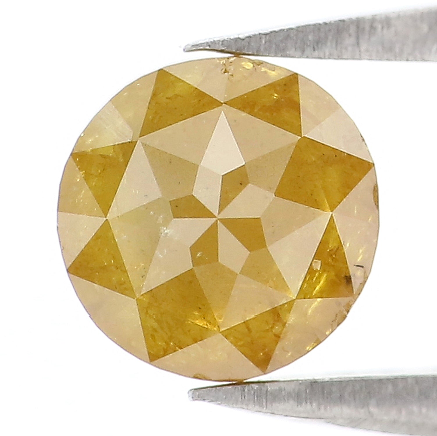 1.08 CT Natural Loose Round Shape Diamond Yellow Color Round Rose Cut Diamond 5.95 MM Natural Loose Diamond Round Rose Cut Diamond LQ9973