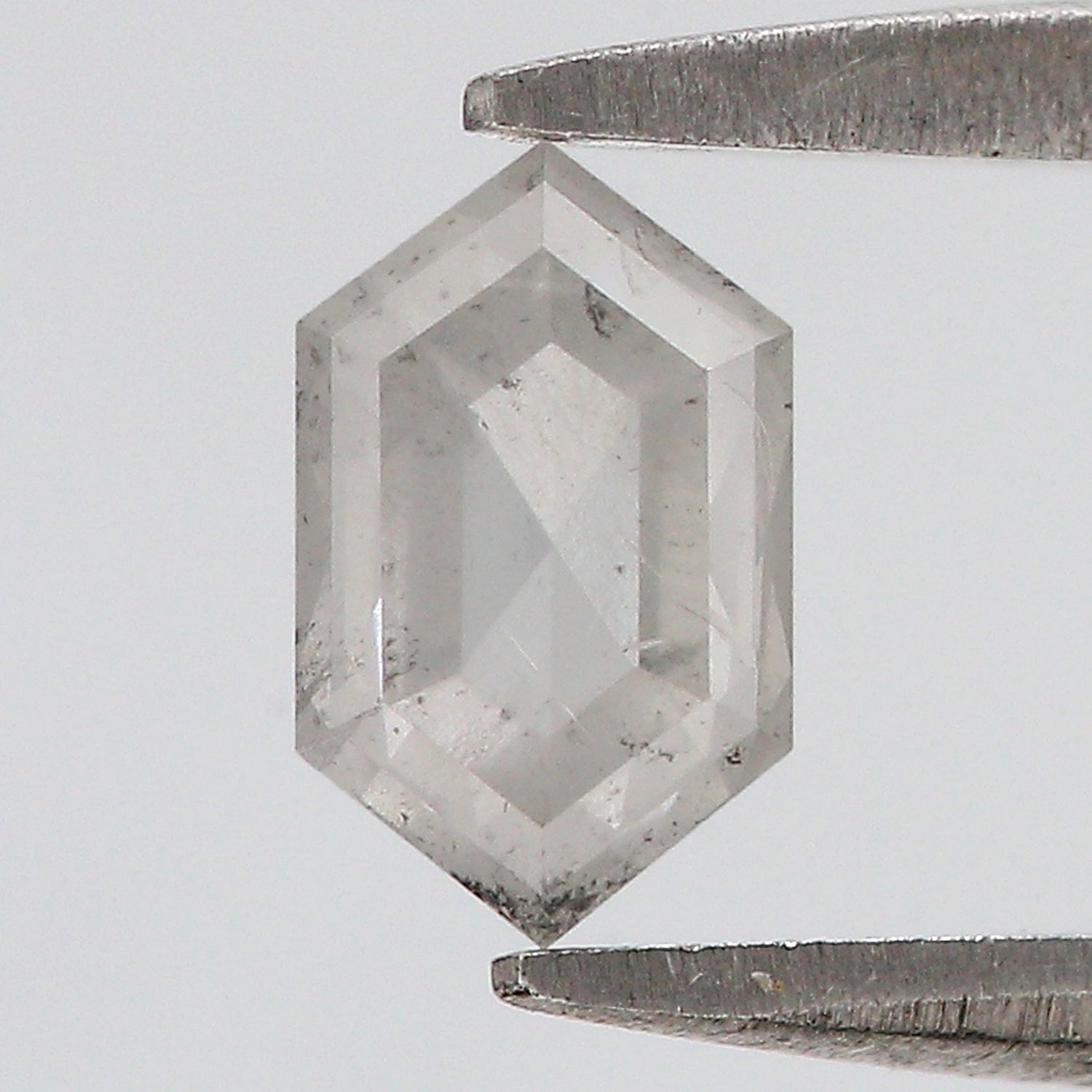 0.88 Ct Natural Loose Hexagon Shape Diamond Grey Hexagon Cut Diamond 7.25 MM Natural Loose Grey Color Diamond Hexagon Rose Cut Diamond QL212