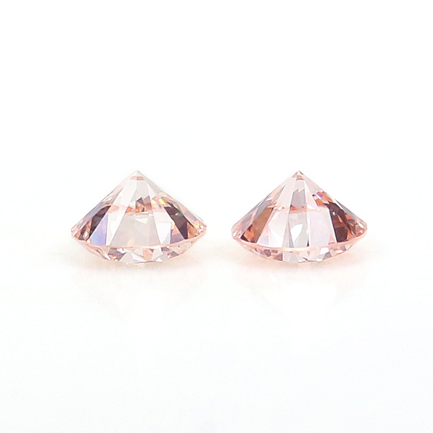 0.53 CT Lab Grown Round Brilliant Cut CVD Diamond VS1 Clarity Pink Color Round Cut Pair Diamond 4.10 MM Pink Color Round Shape Diamond L3550